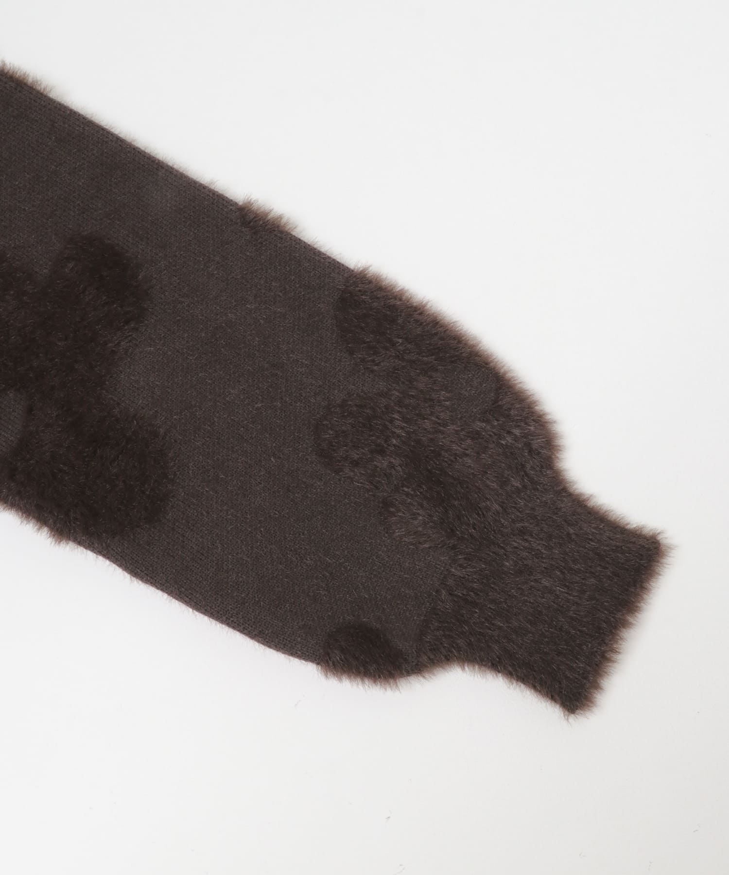 フラワージャガードニット BROWN One