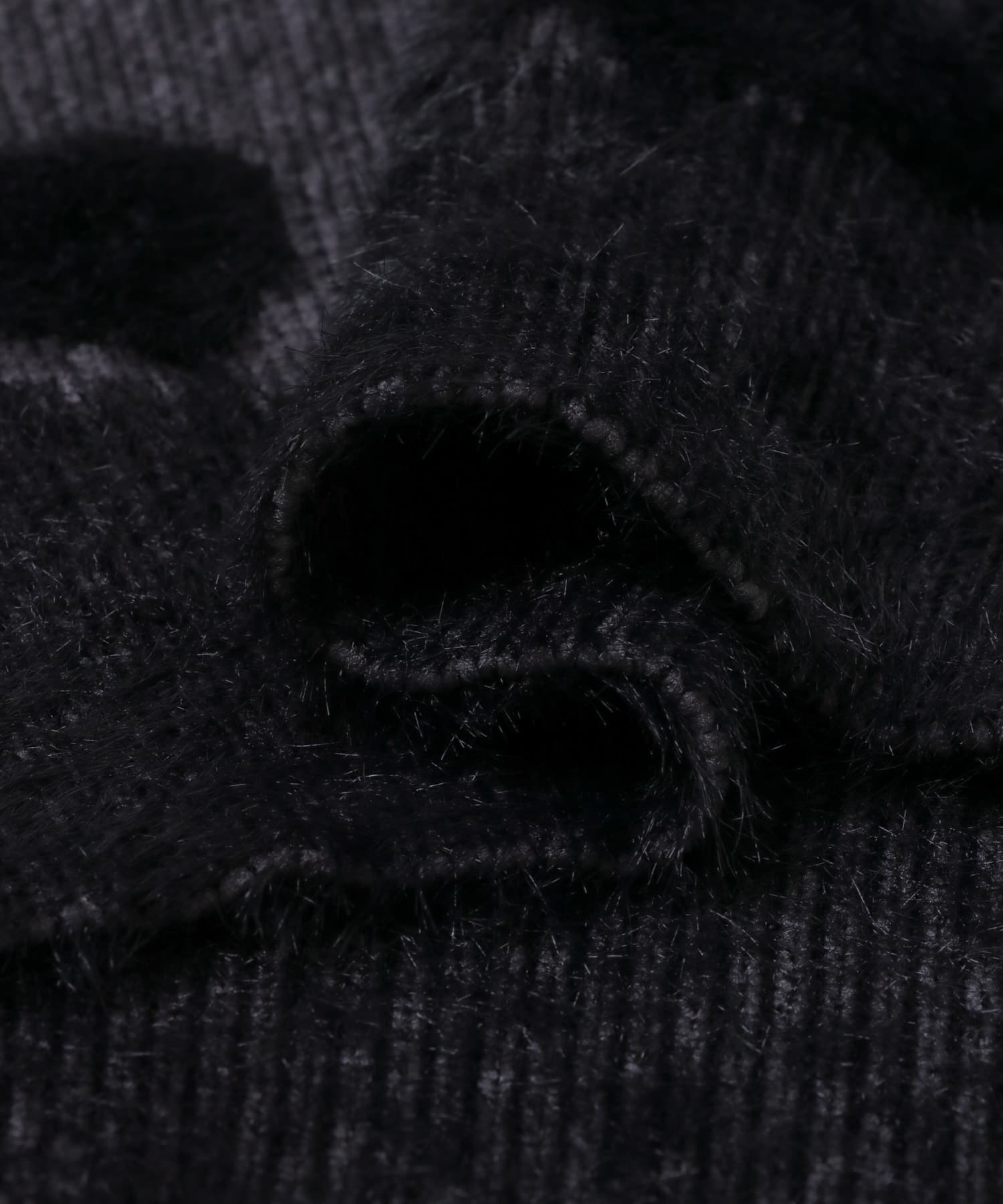 フラワージャガードニット BLACK One