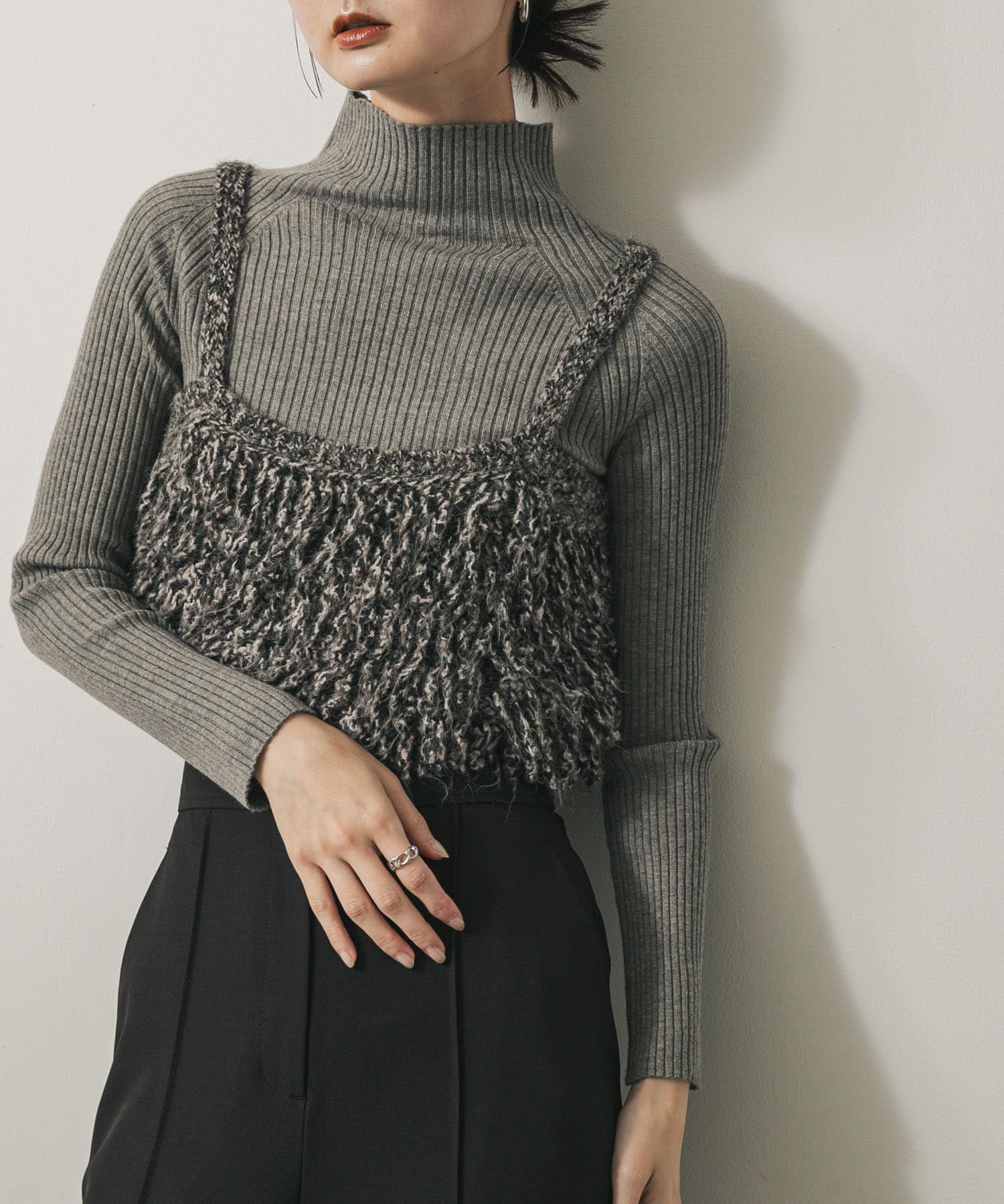 ニットブラビスチェ BLACK one