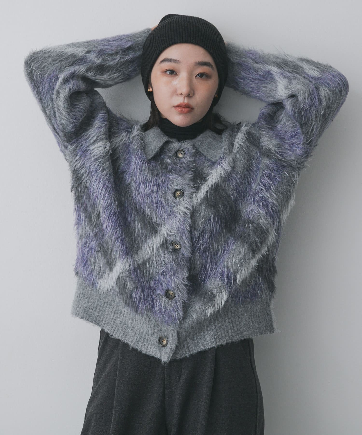 洗濯可』エリツキチェックカーディガン(One BLUE): トップス｜URBAN