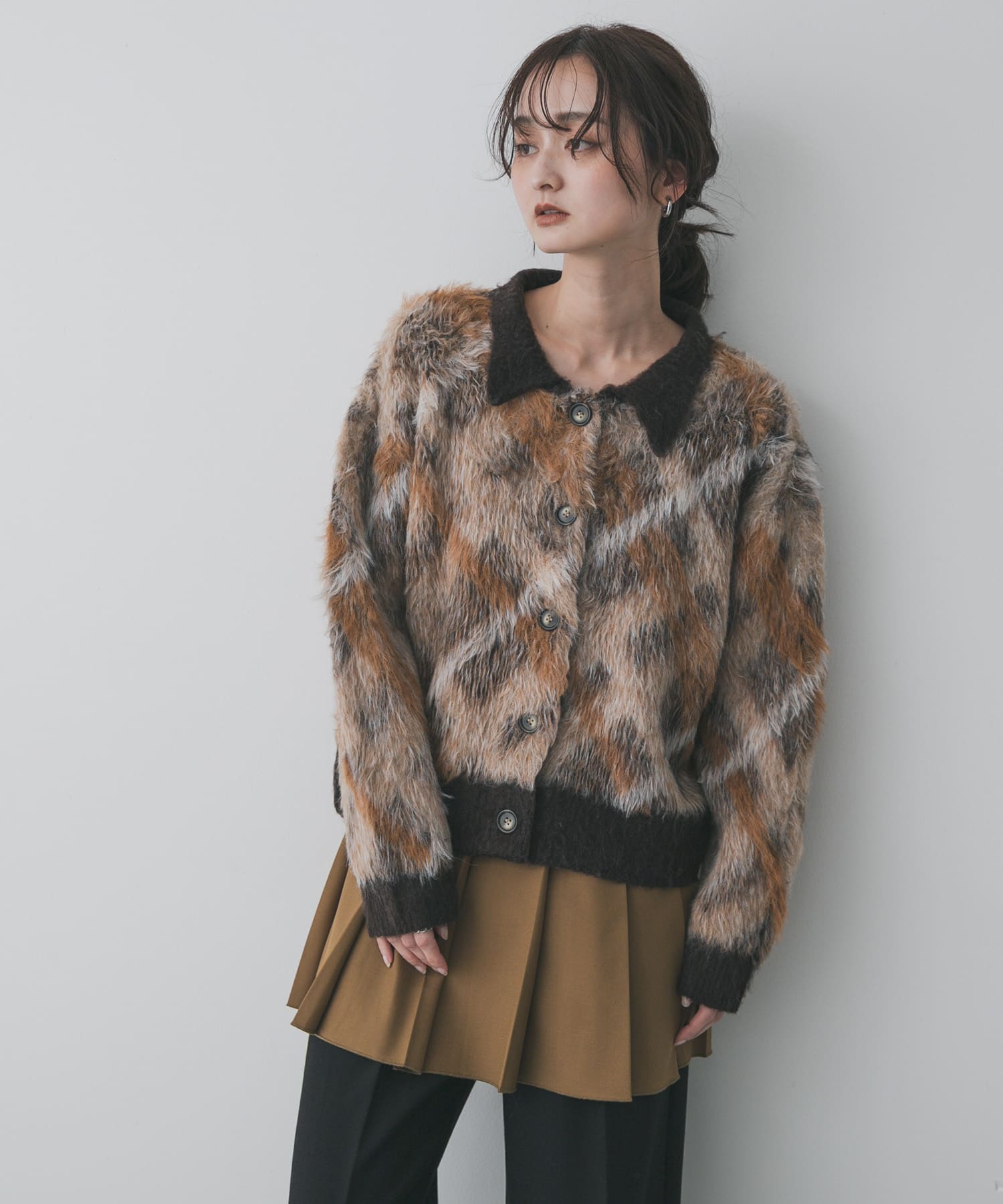 洗濯可』エリツキチェックカーディガン(One BLUE): トップス｜URBAN