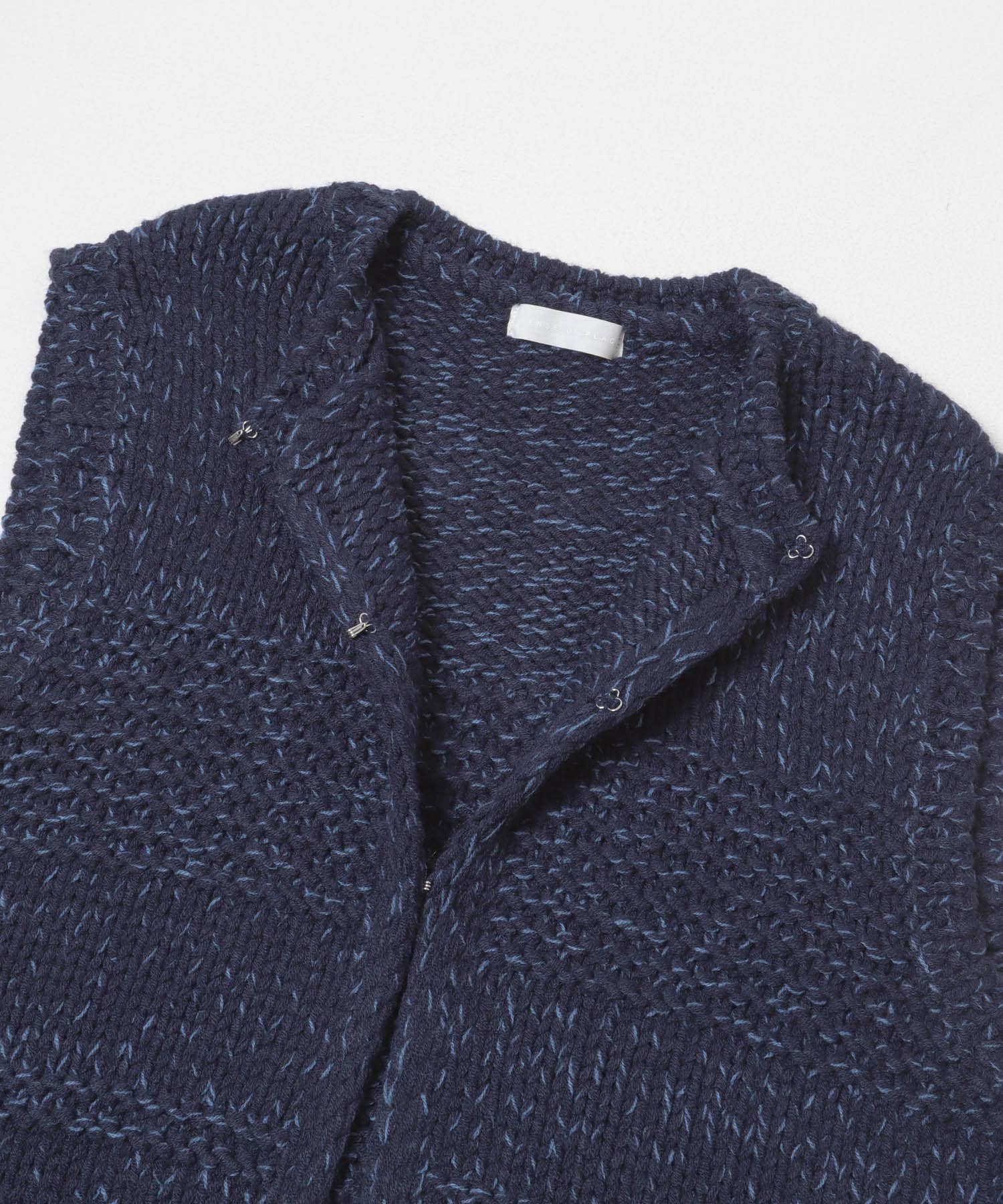 『洗濯可』ミックスカラーローゲージベスト NAVY One