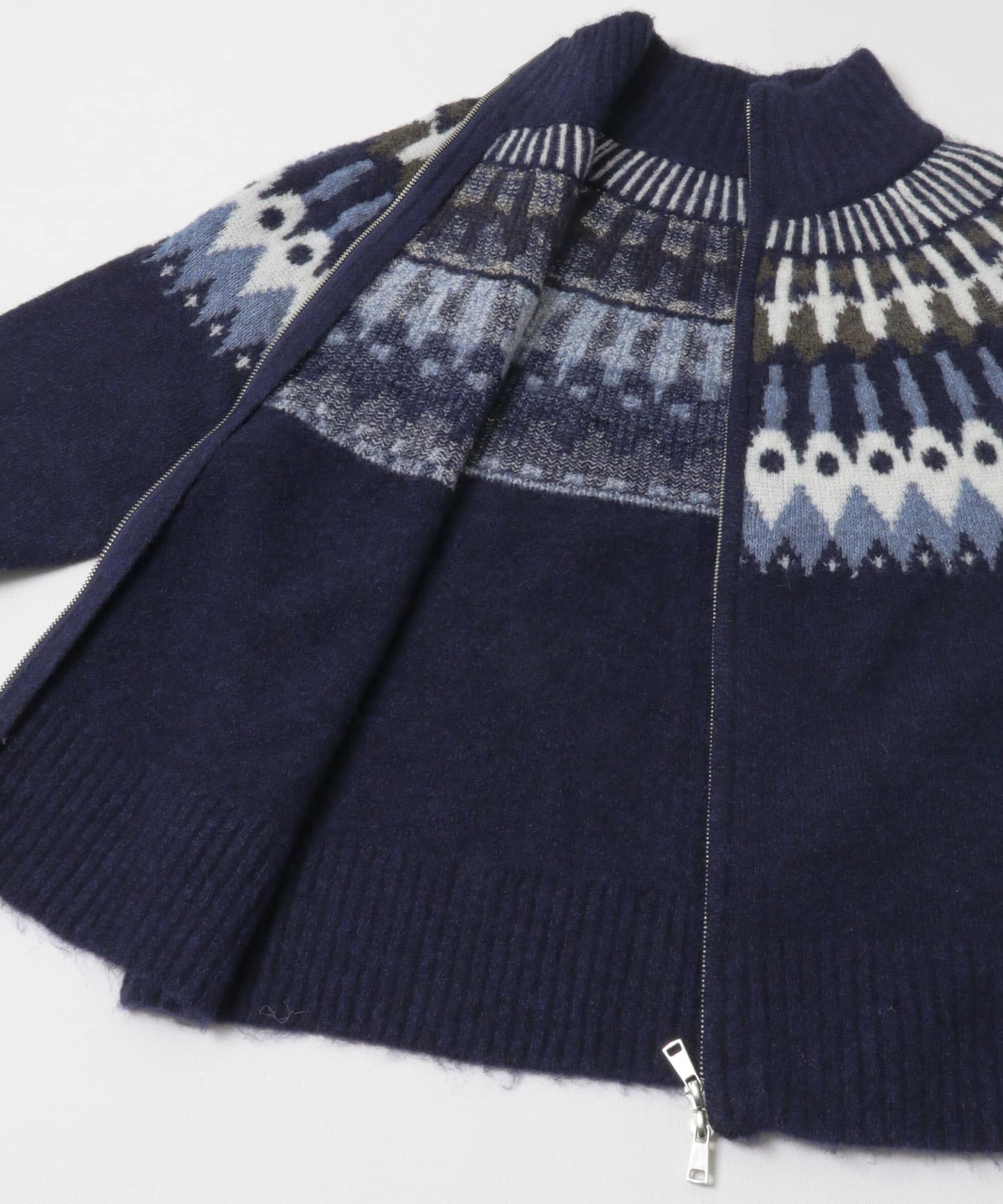 STONE  ネイビー フルジップセーター ストーンアイランド STONE ISLAND ニット セーター タートルネック