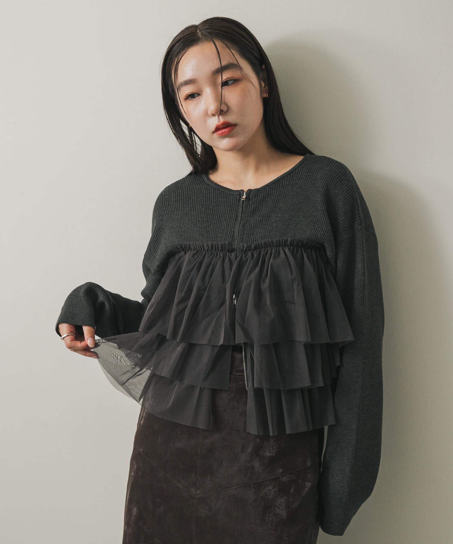身長：158cm サイズ：one