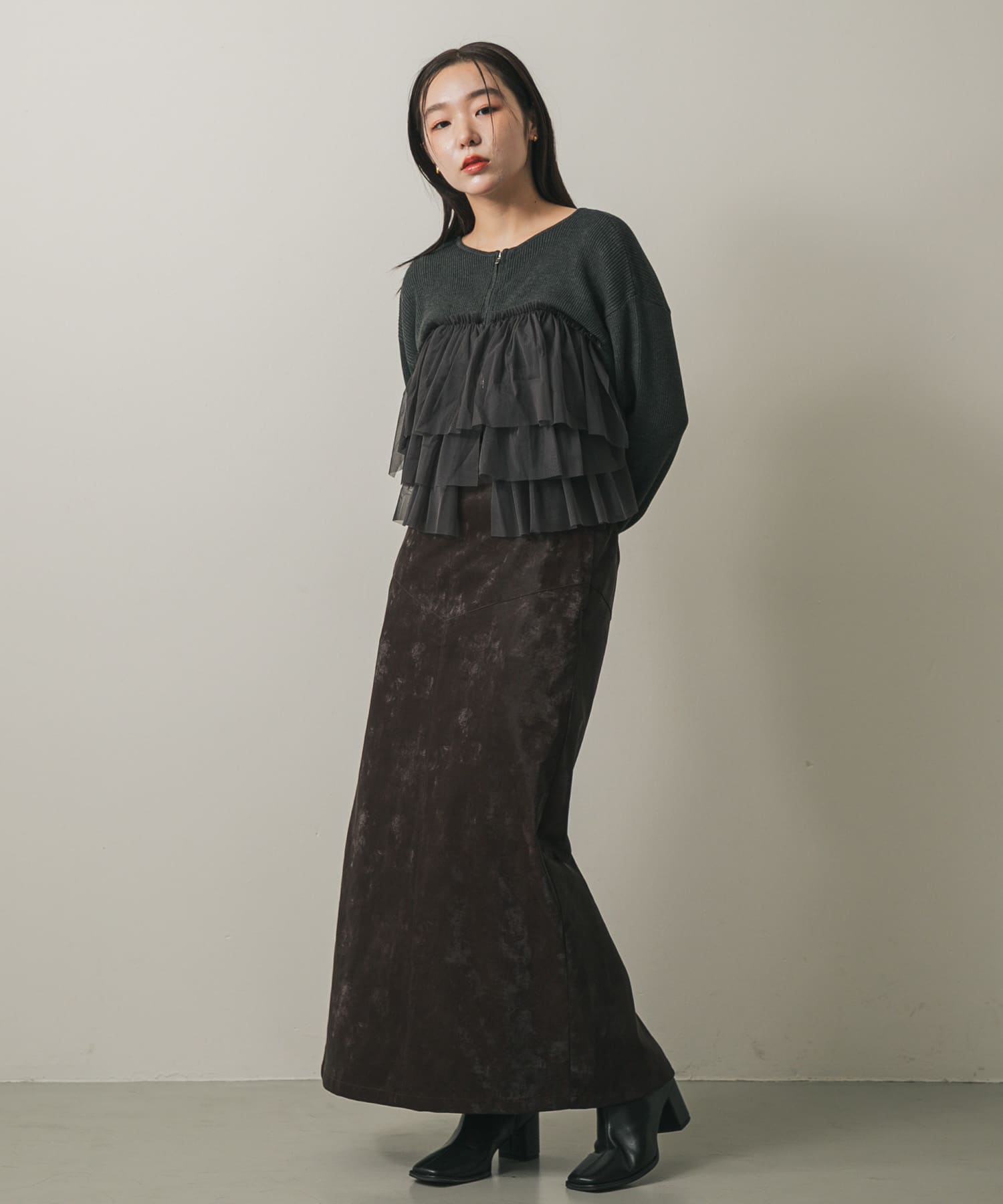 身長：158cm サイズ：one