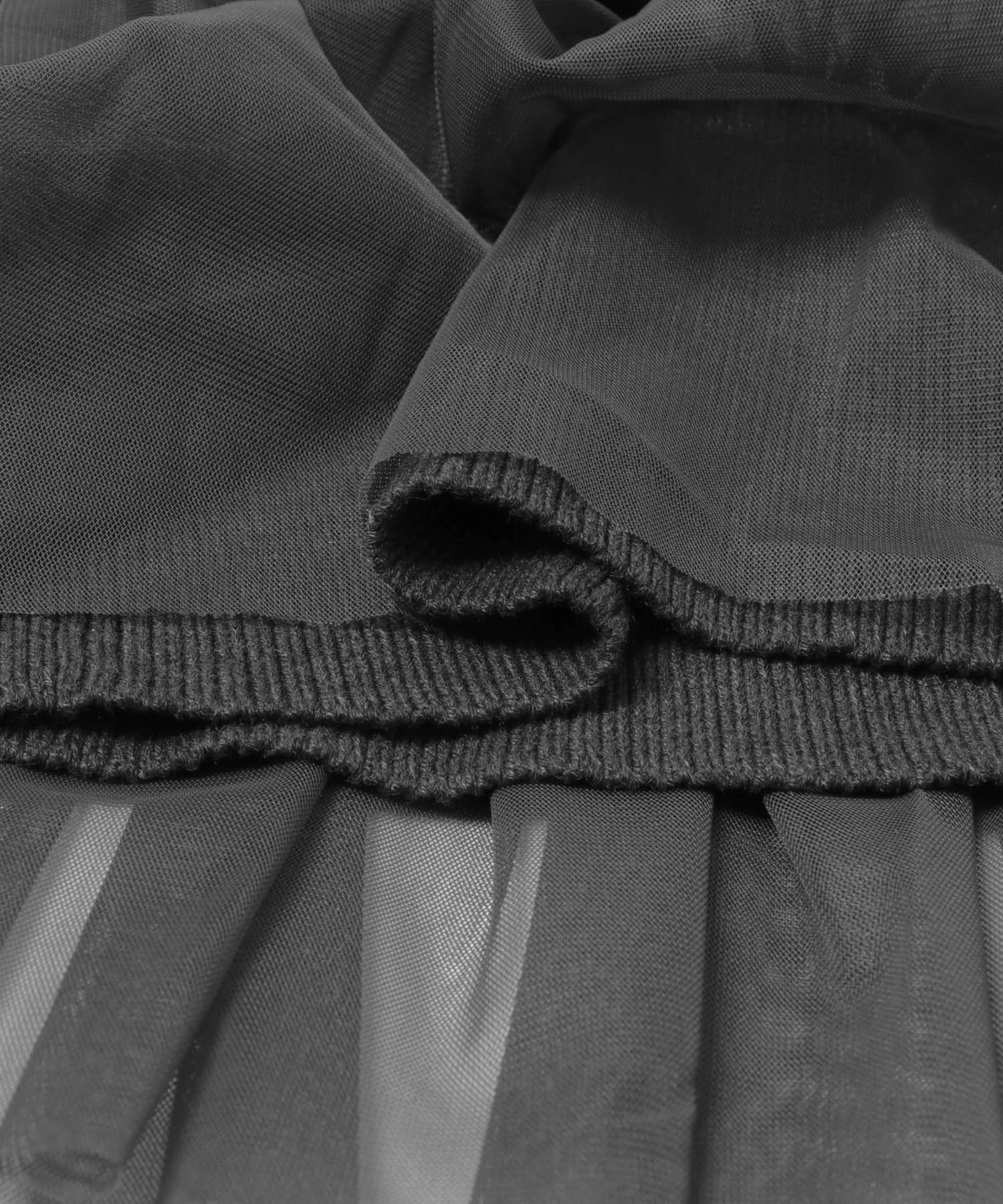 ダブルジップフリルニットカーデ CHARCOAL One