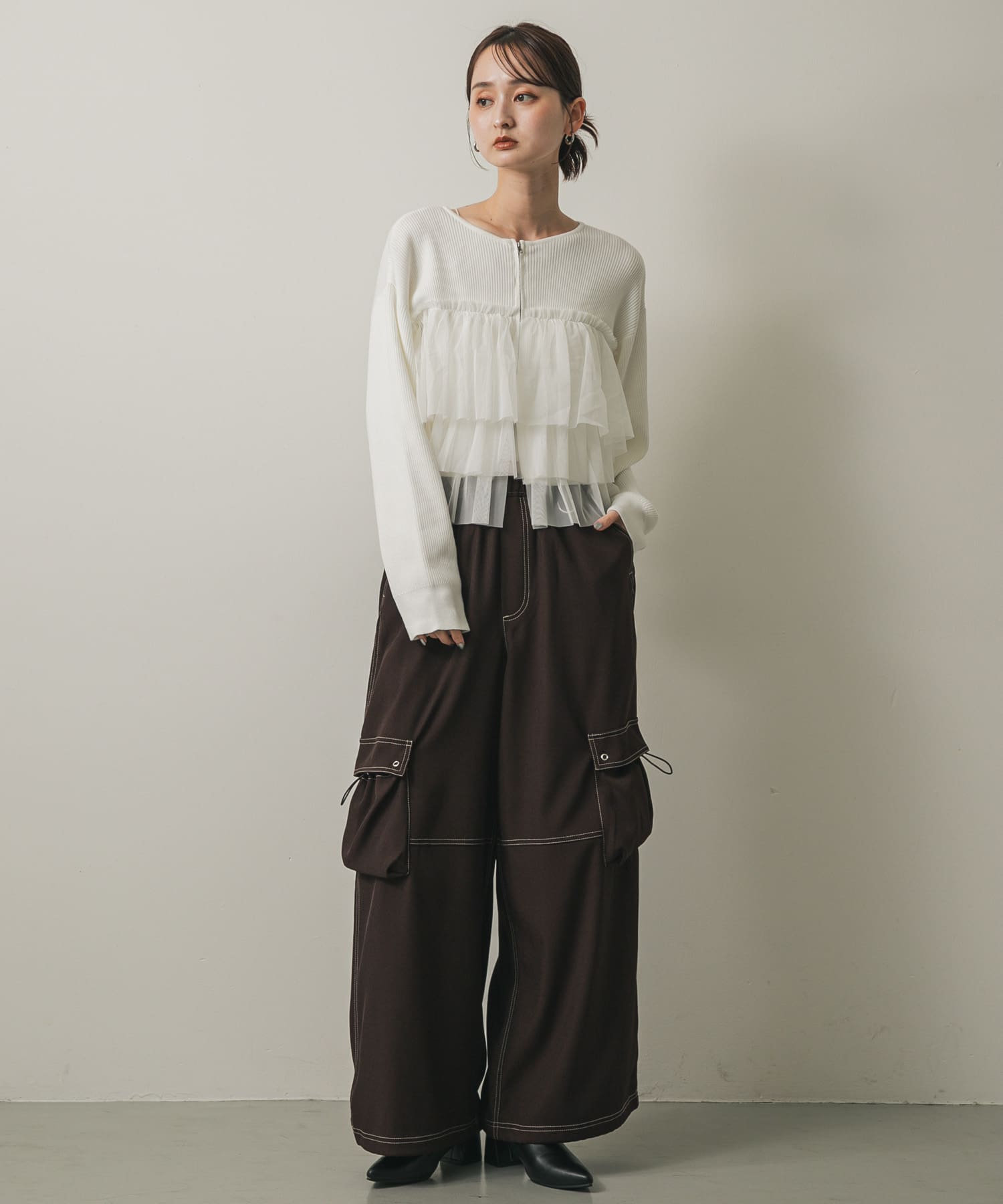 身長：169cm サイズ：one
