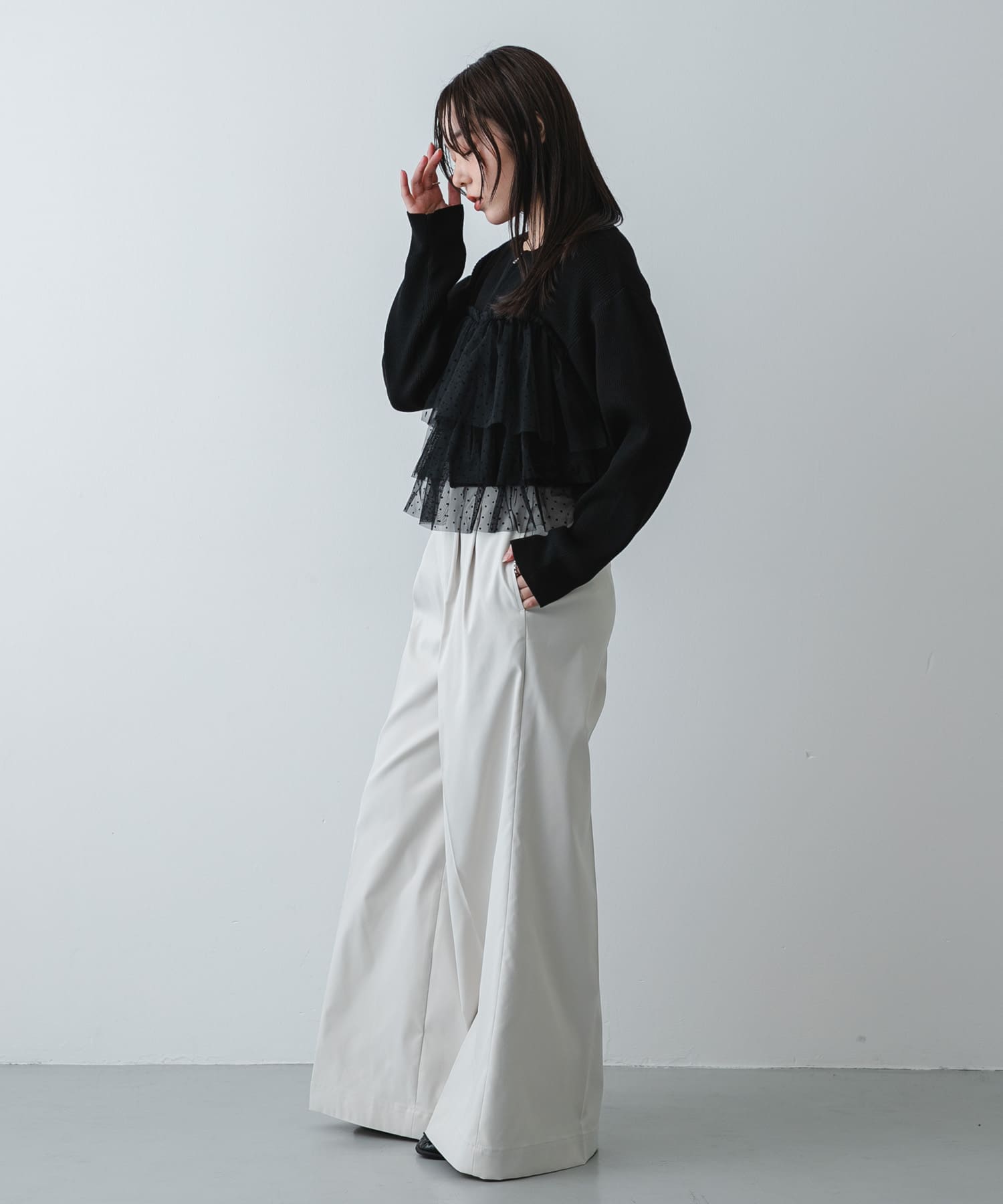 身長：158cm サイズ：one