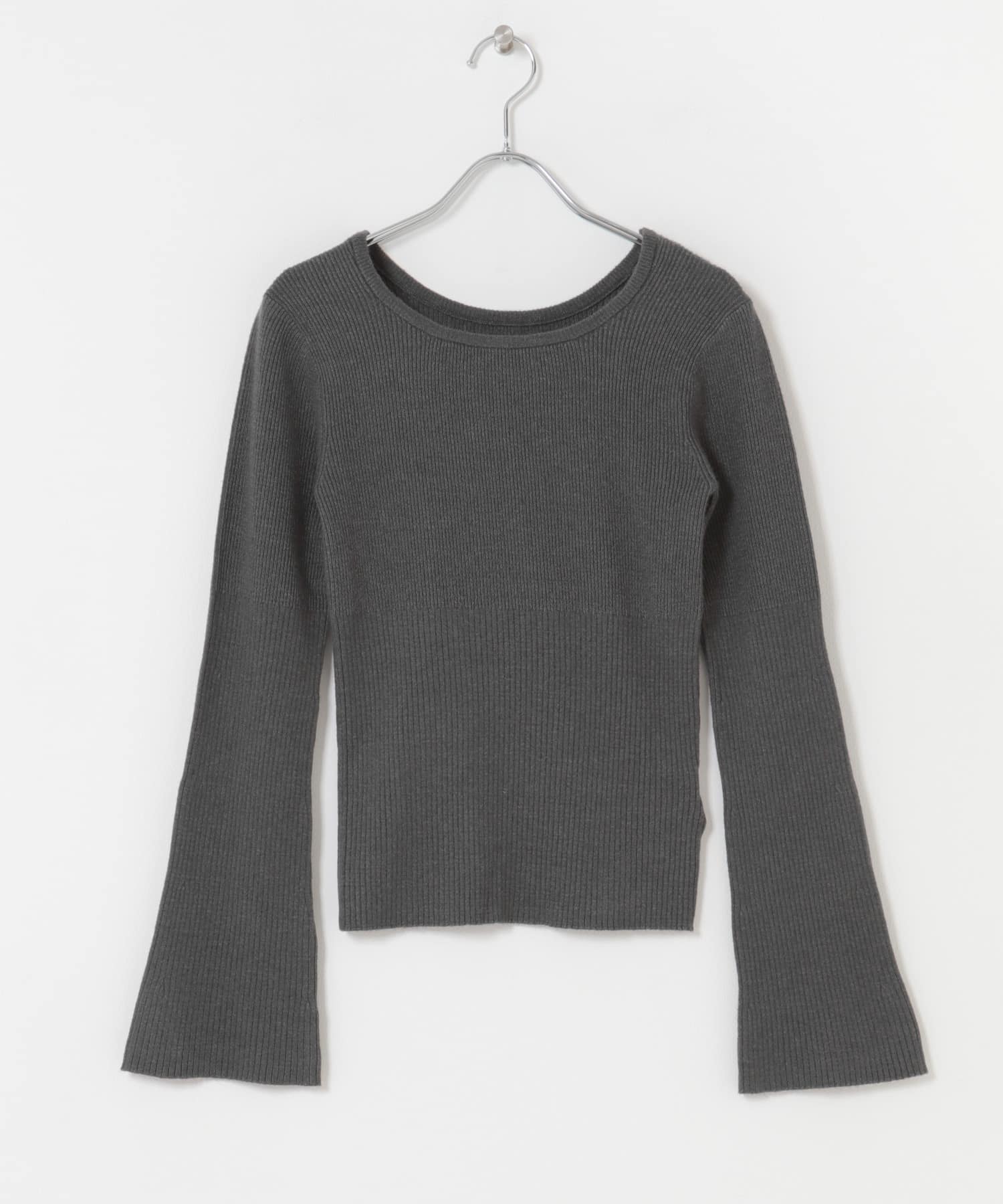 『WEB限定』2WAYストレッチラウンドネックセーター CHARCOAL one