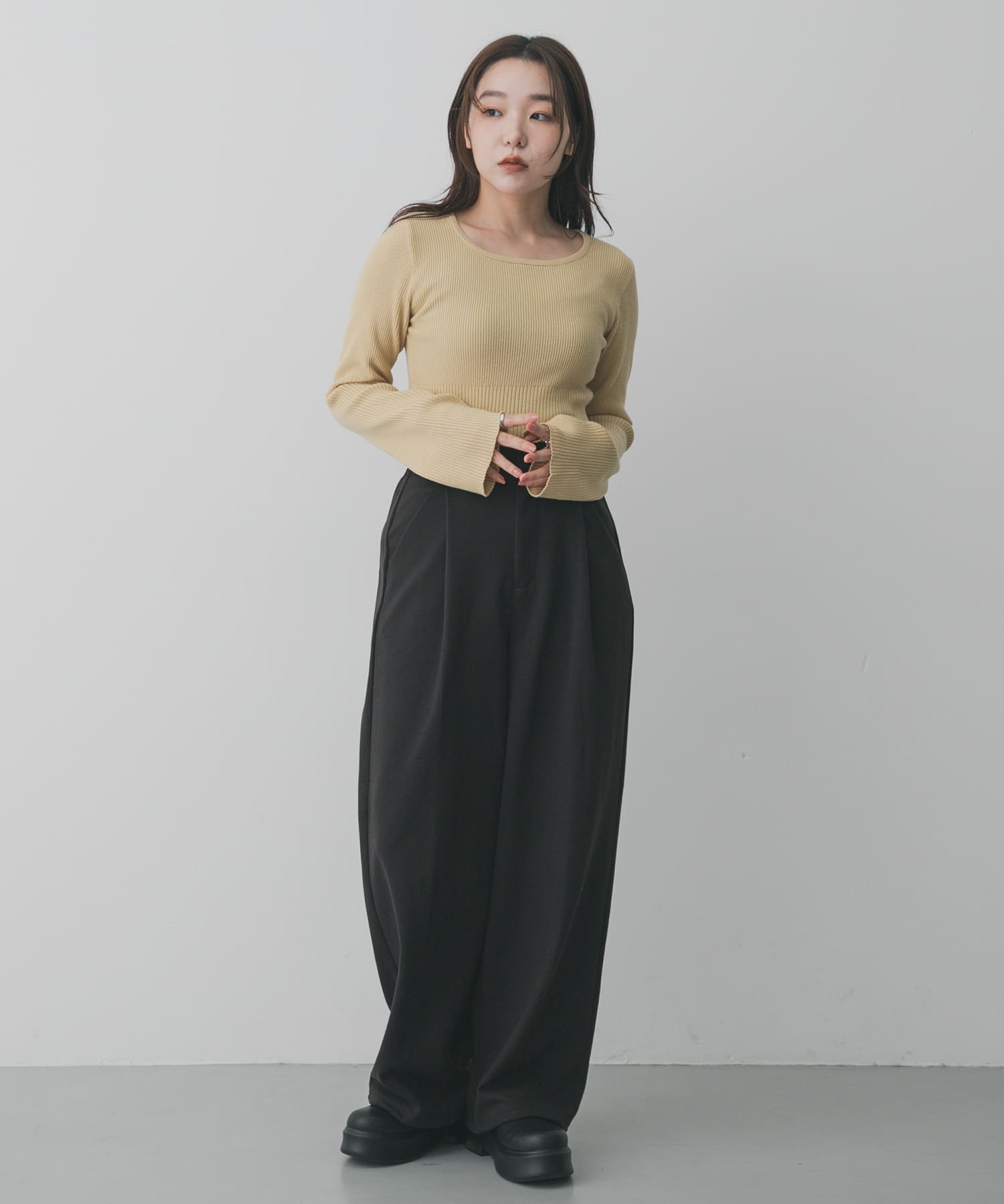 身長：158cm サイズ：one