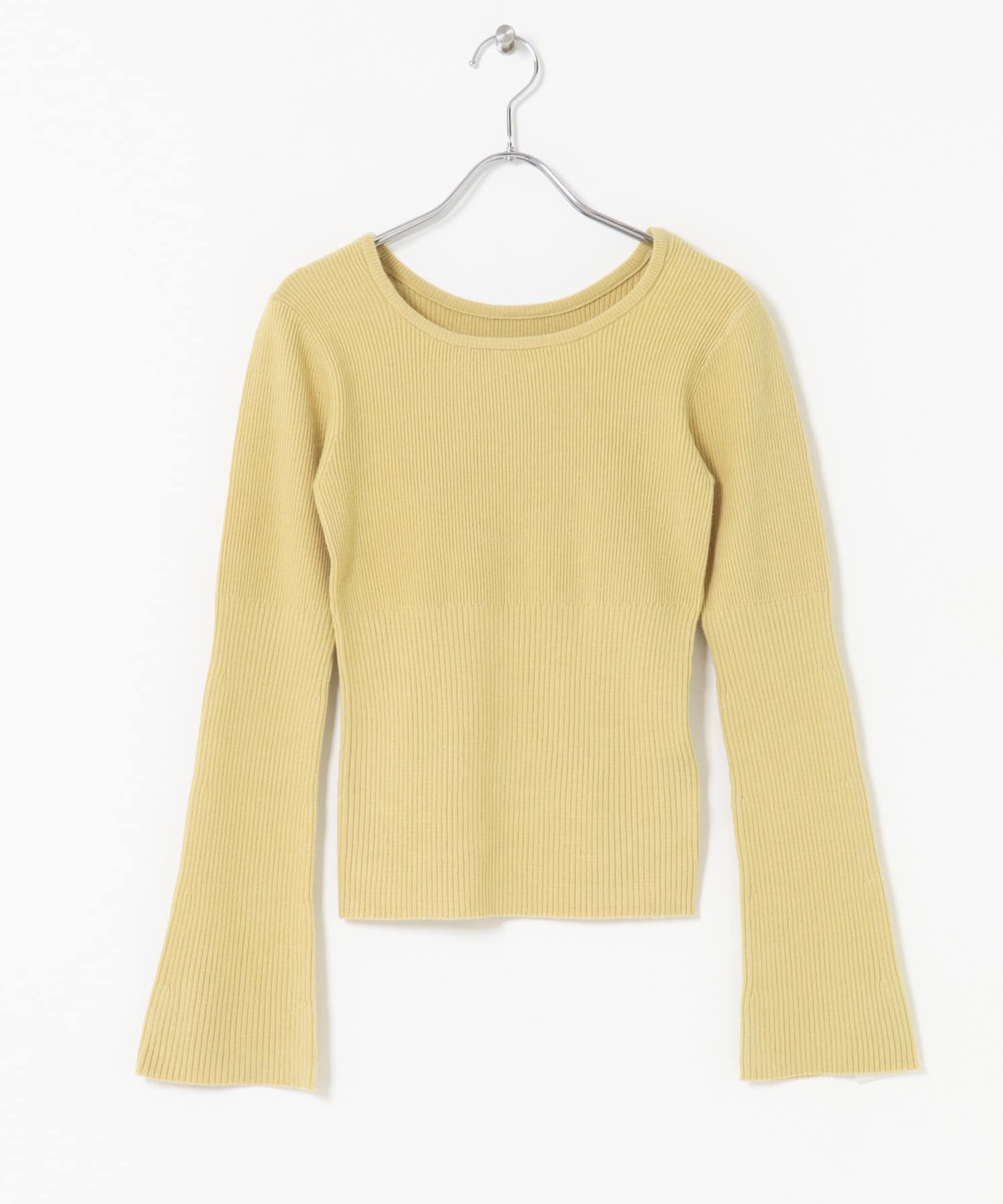 『WEB限定』2WAYストレッチラウンドネックセーター BEIGE one