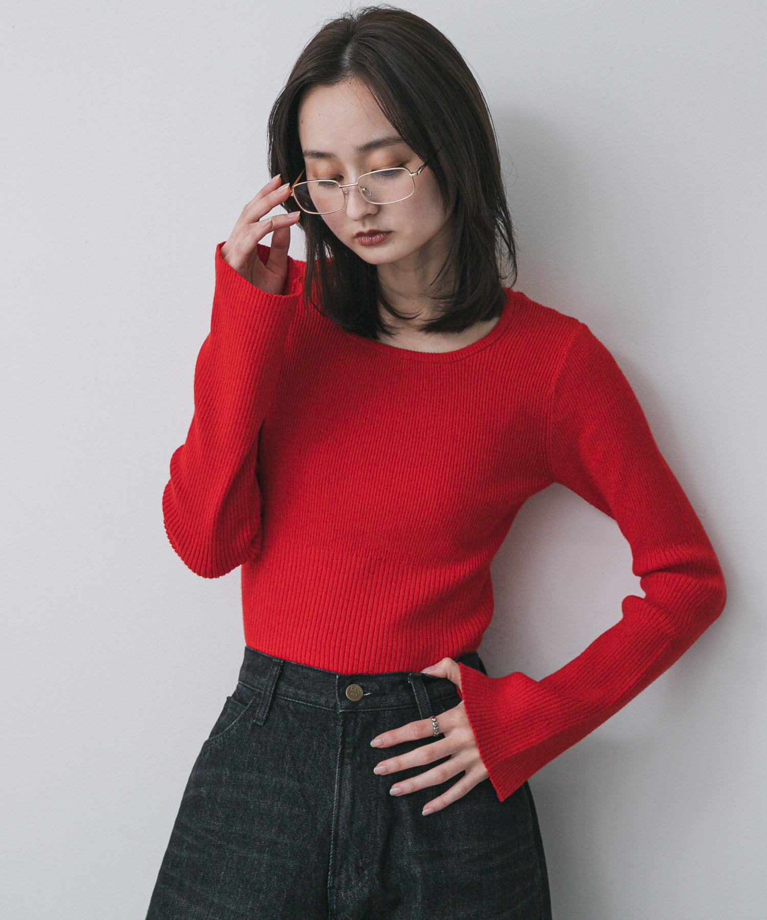 『WEB限定』2WAYストレッチラウンドネックセーター