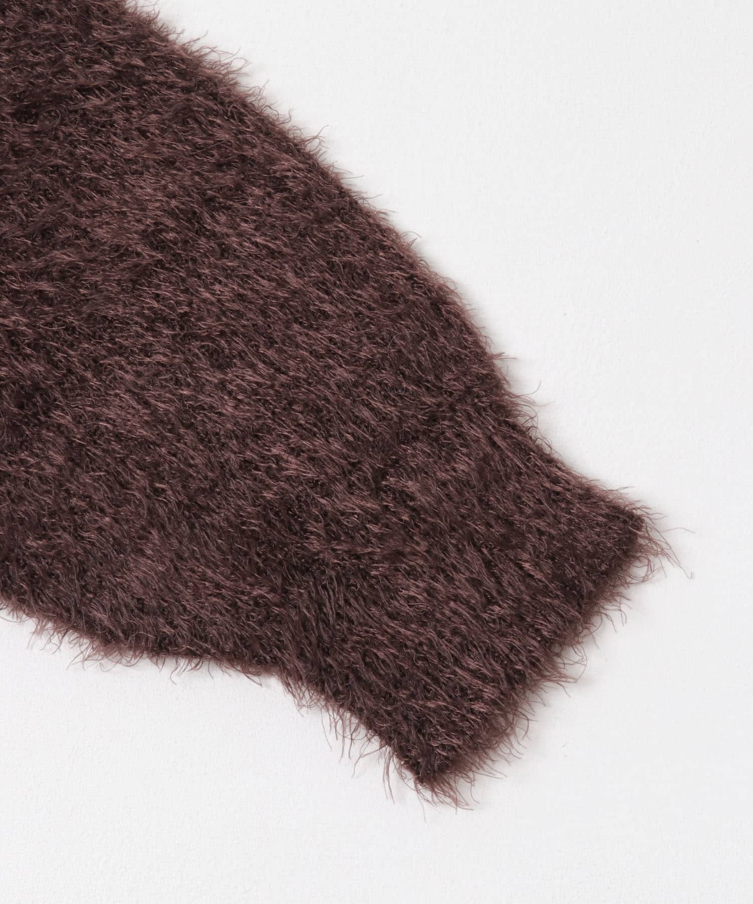 クロップドシャギーセーター BROWN one