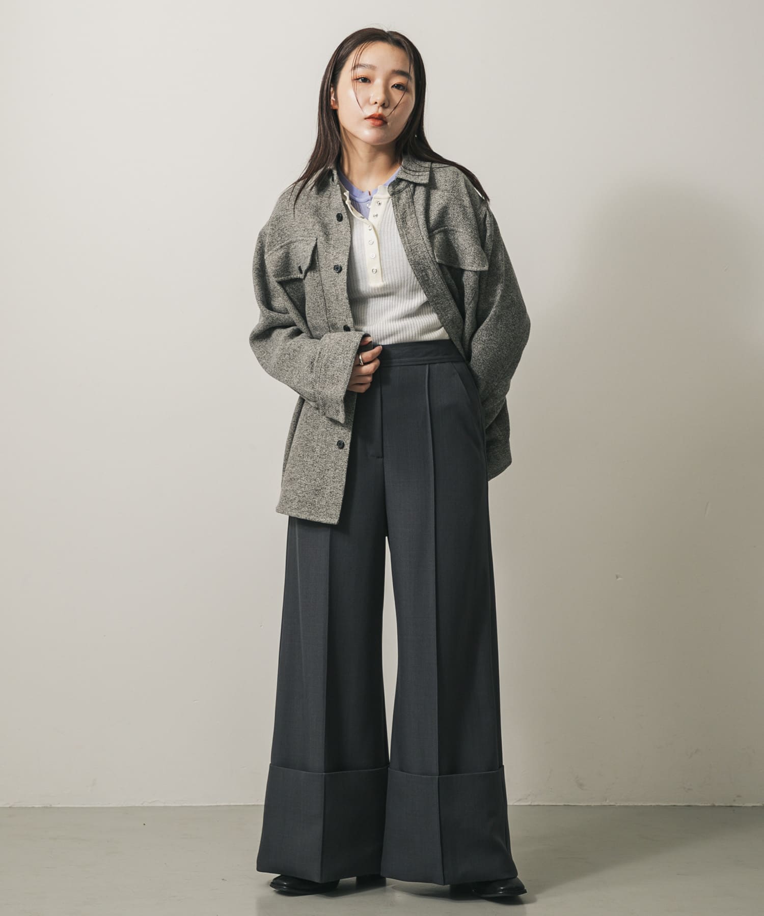 身長：158cm サイズ：one