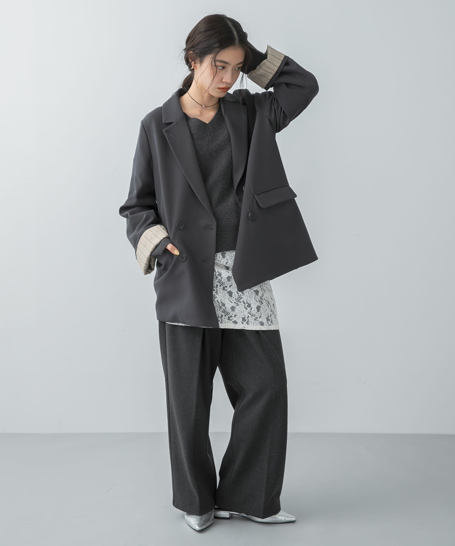 身長 : 162cm サイズ : one