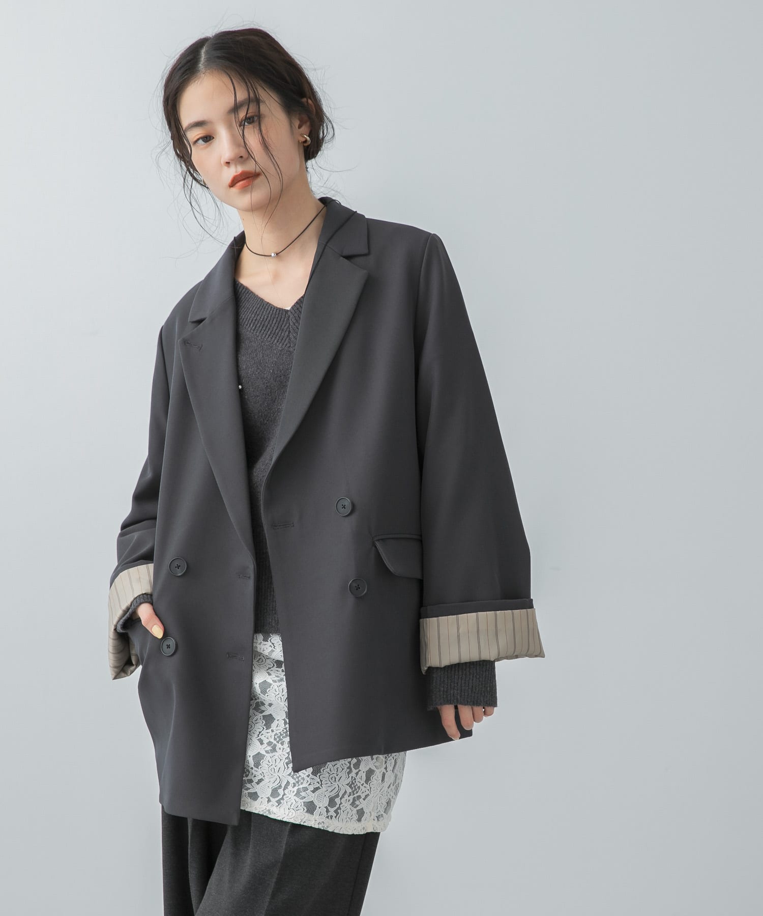 身長 : 162cm サイズ : one