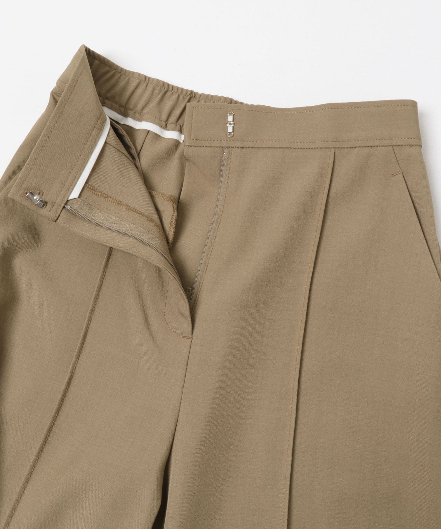 ワイドターンバックパンツ BEIGE S