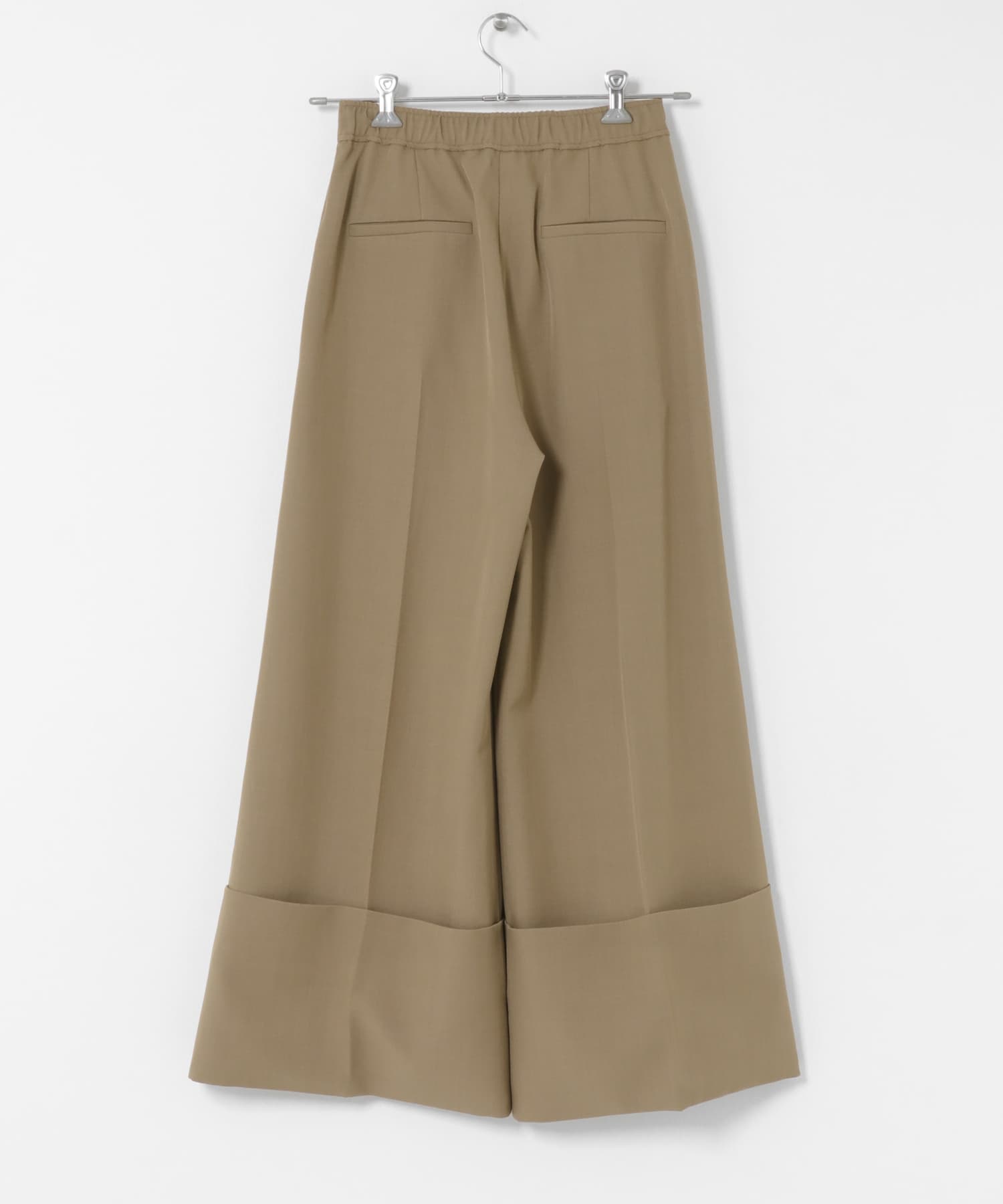 ワイドターンバックパンツ BEIGE S
