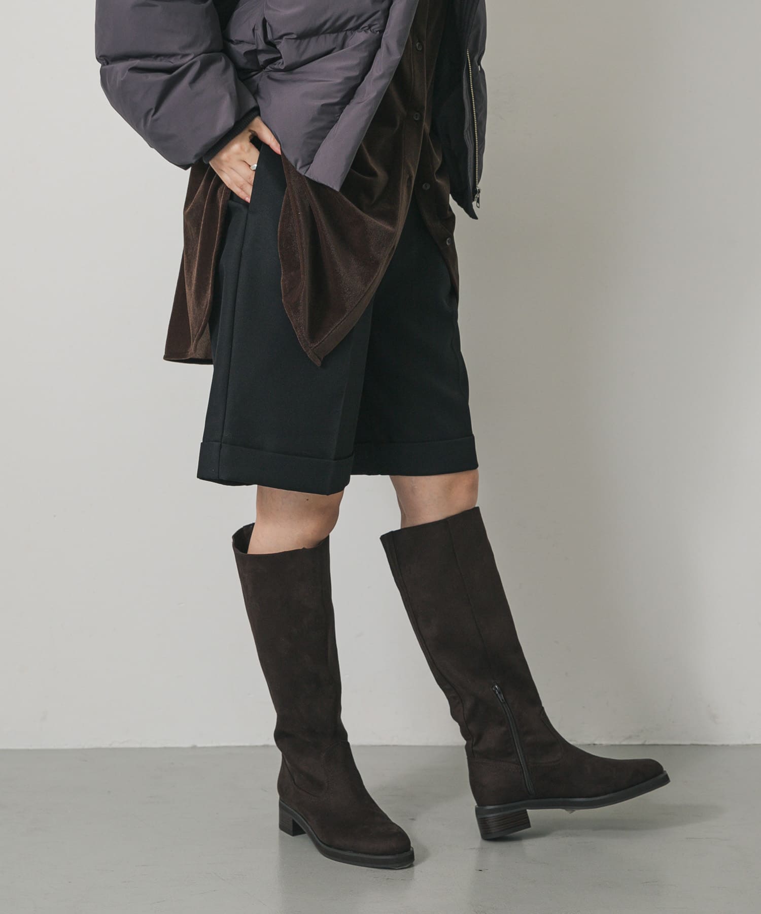 ターンバックハーフパンツ BLACK M