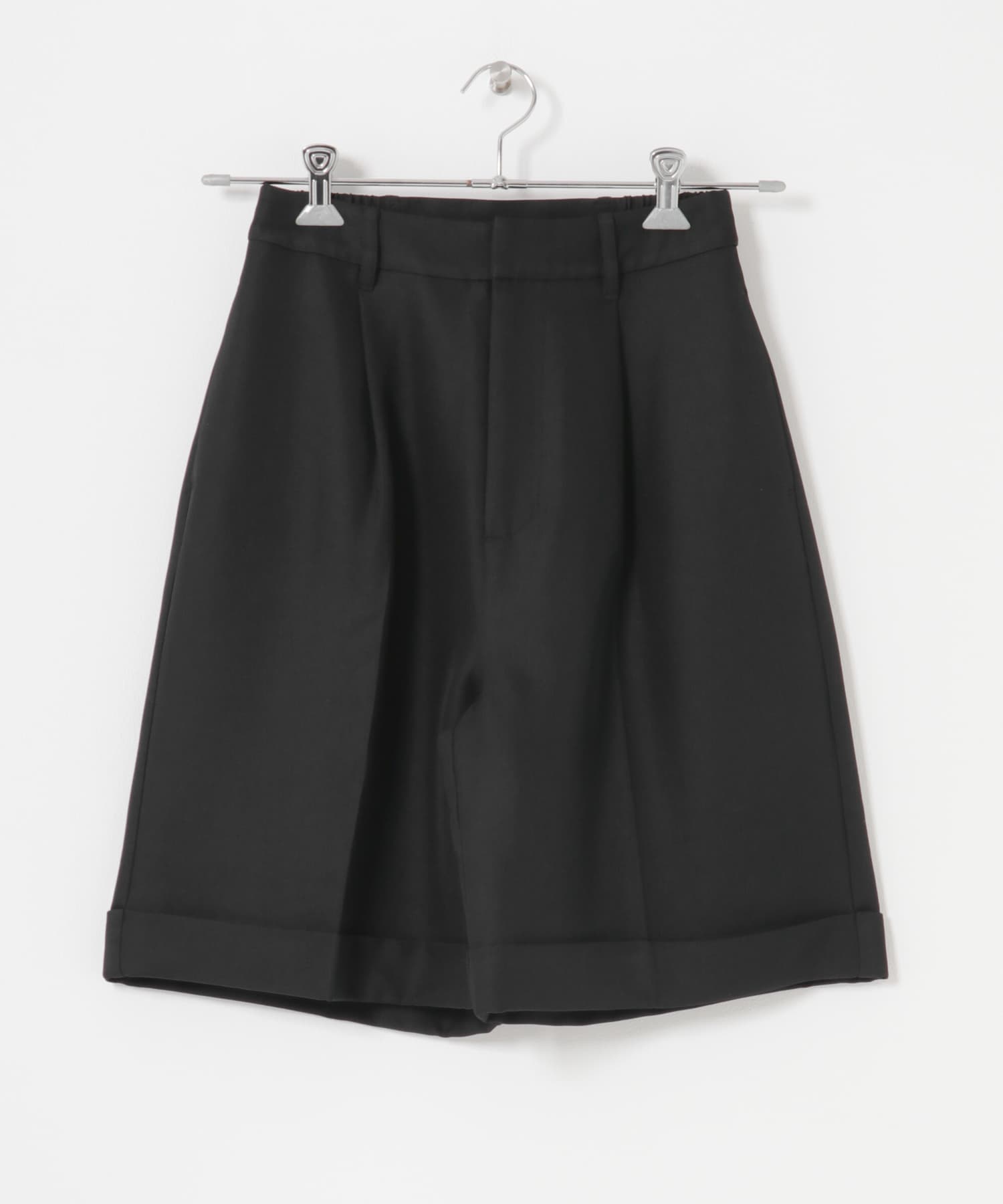 ターンバックハーフパンツ BLACK S