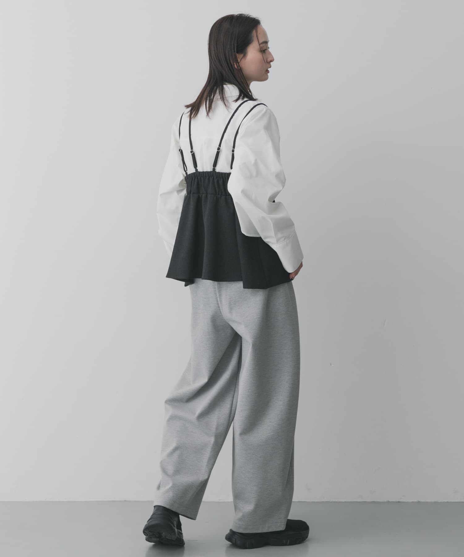 ワンポイントシシュウスウェットパンツ GRAY S