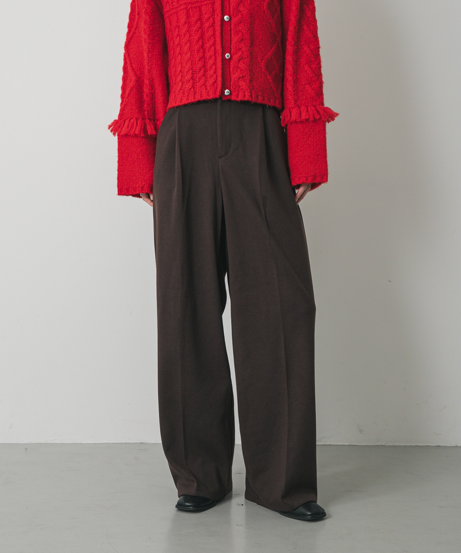 『BLACK, TALLサイズ/WEB限定』ジャージーストレートスラックス