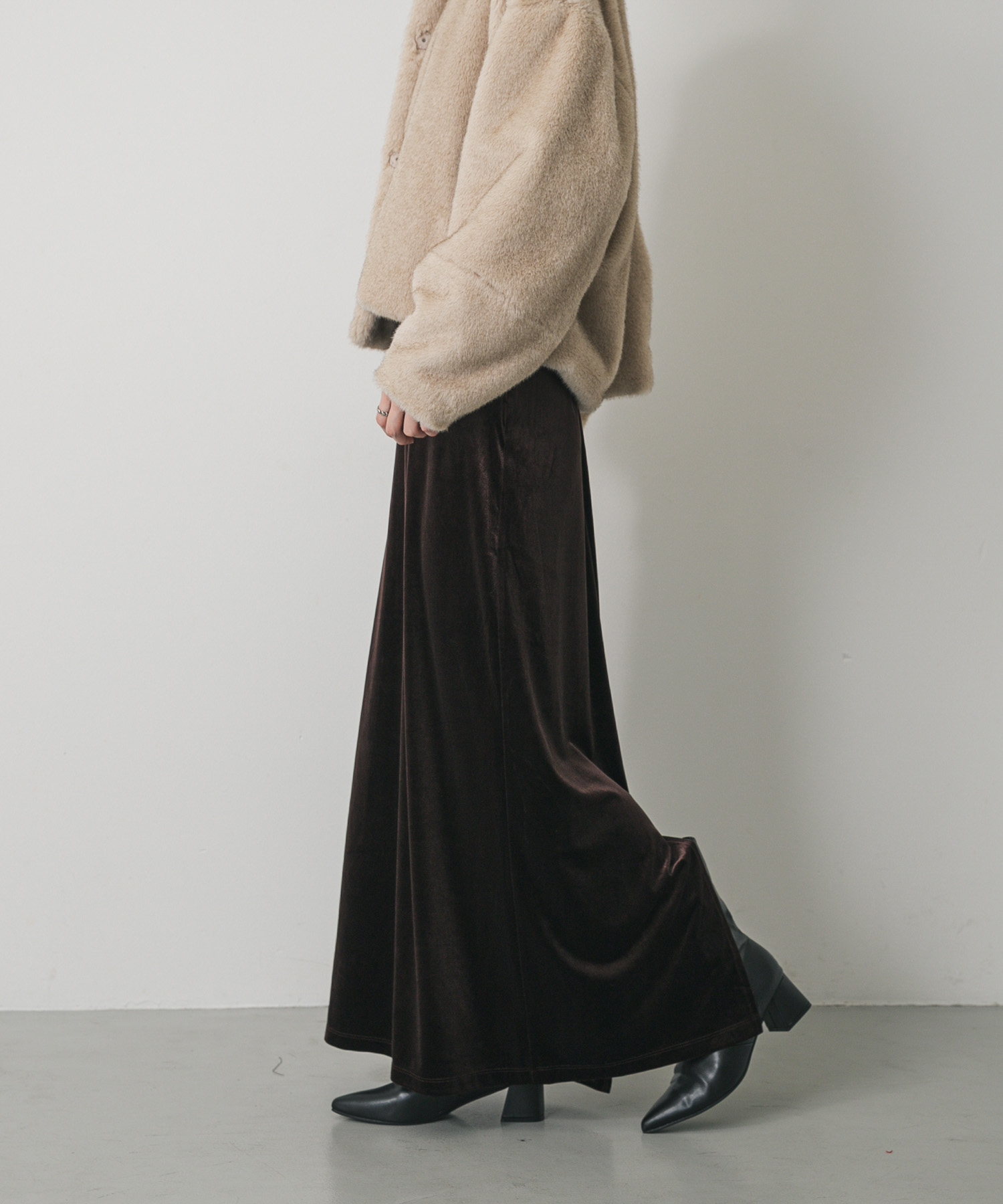 『TALLサイズ/WEB限定』ベロアナロースカート