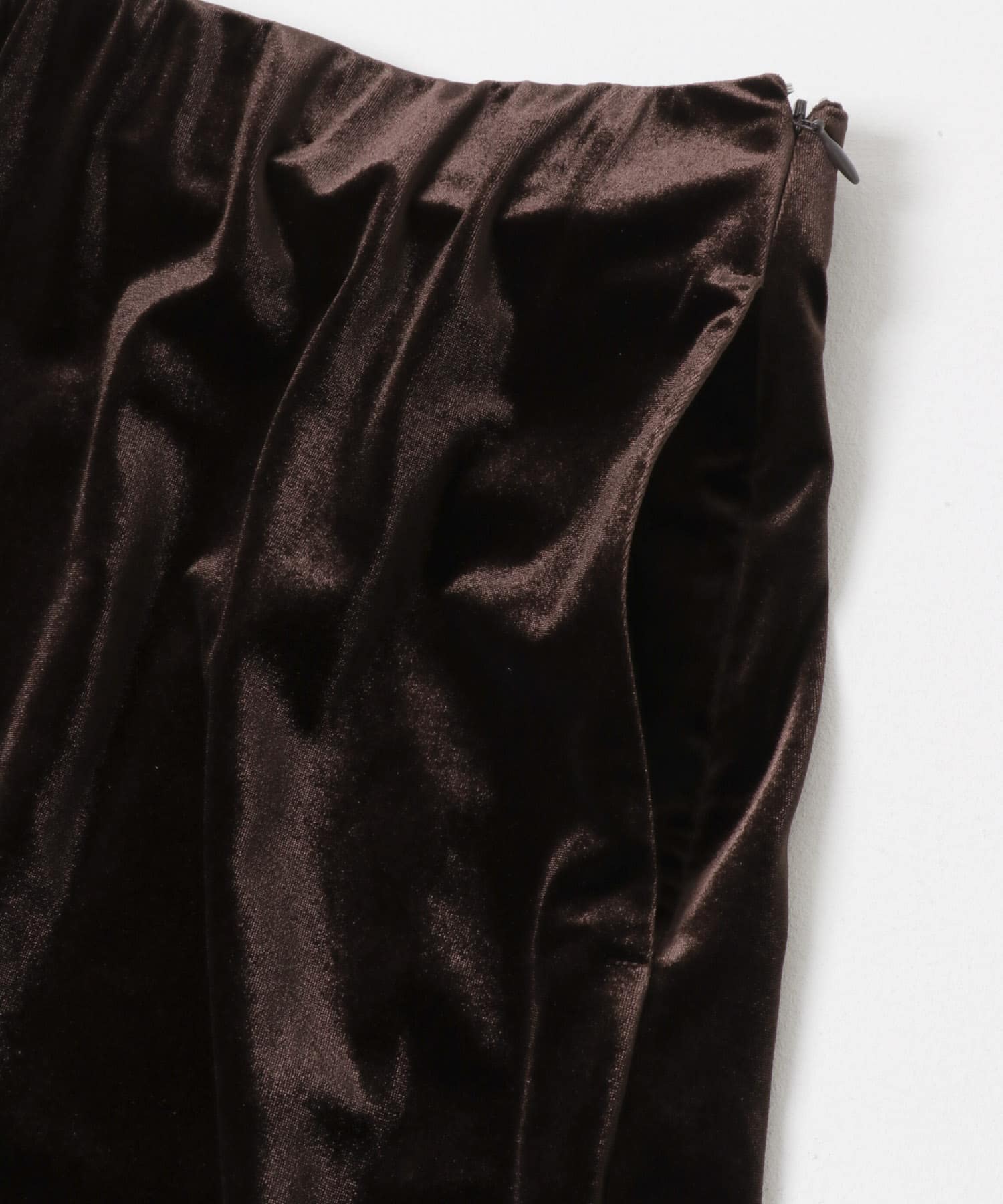 『TALLサイズ/WEB限定』ベロアナロースカート BROWN S