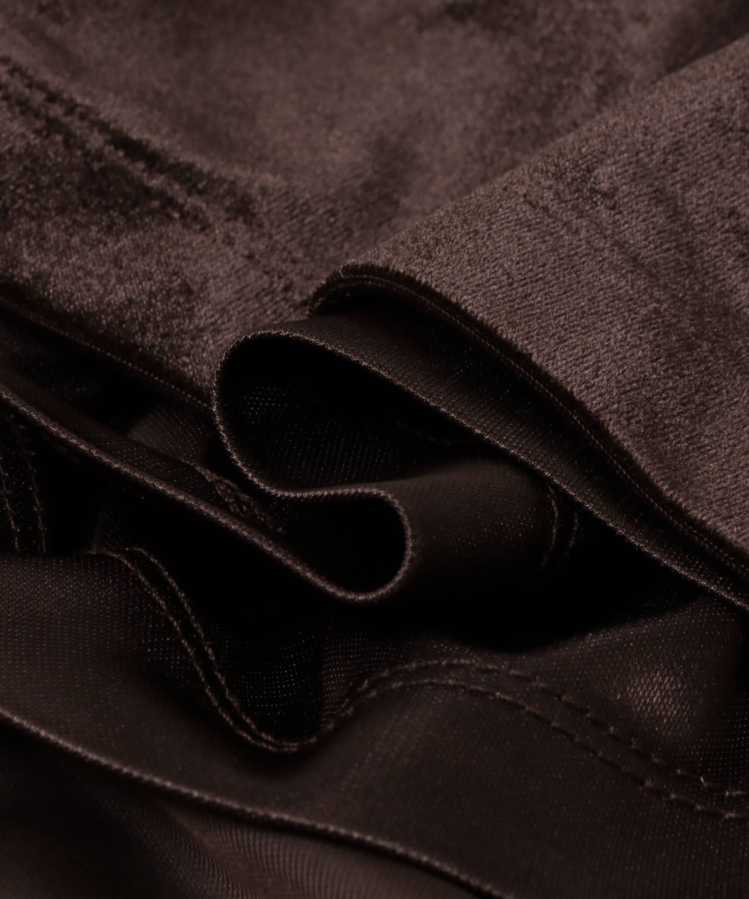 『TALLサイズ/WEB限定』ベロアナロースカート BROWN S