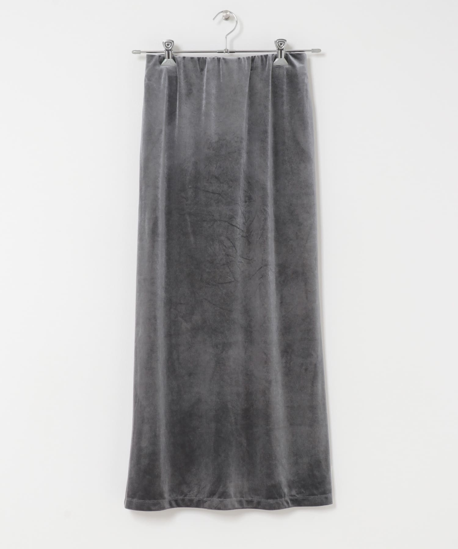 『TALLサイズ/WEB限定』ベロアナロースカート GRAY S
