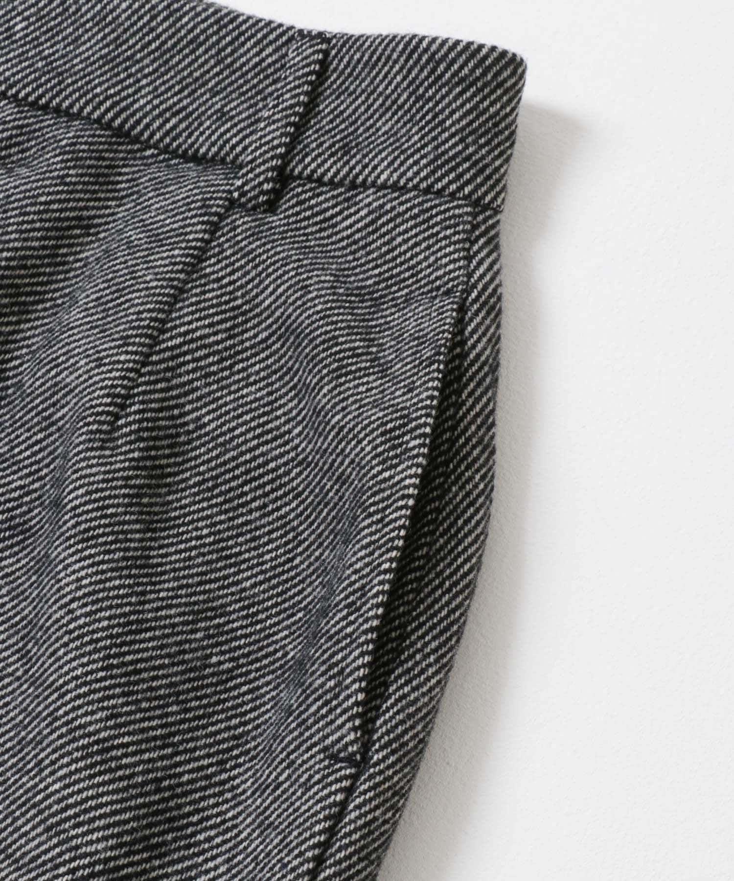 ツイードフリンジジップスカート BLACK S