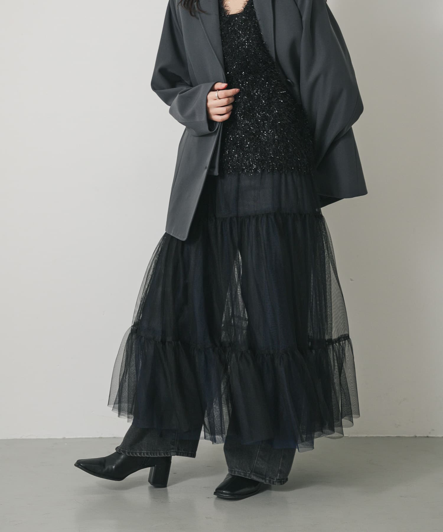 身長：158cm サイズ：one