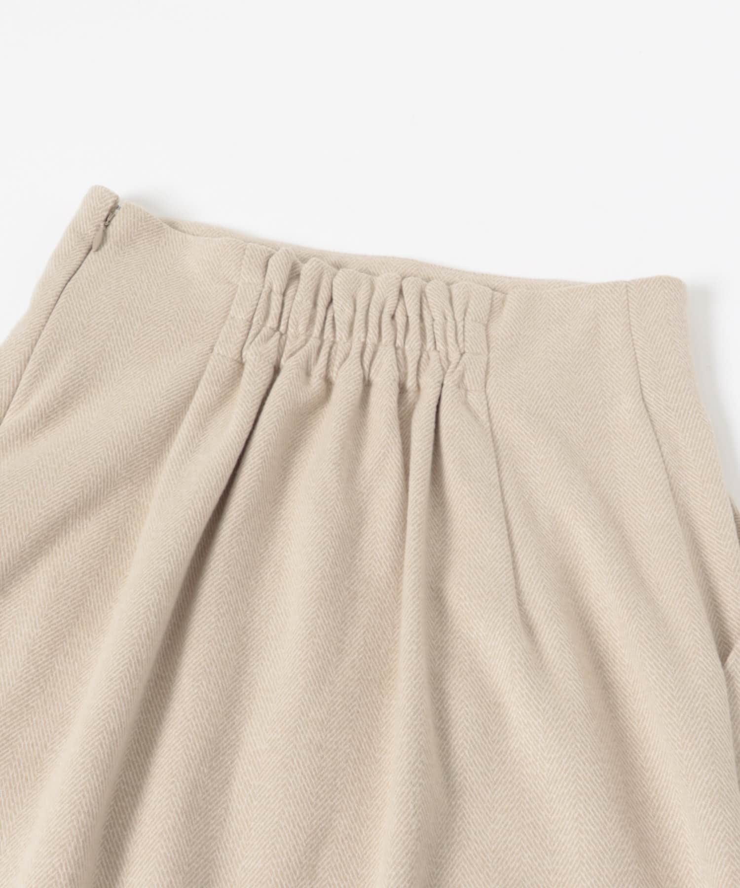 『XS, TALLサイズ/WEB限定』ジャージーメルトンアウトポケットスカート BEG×IVO XS