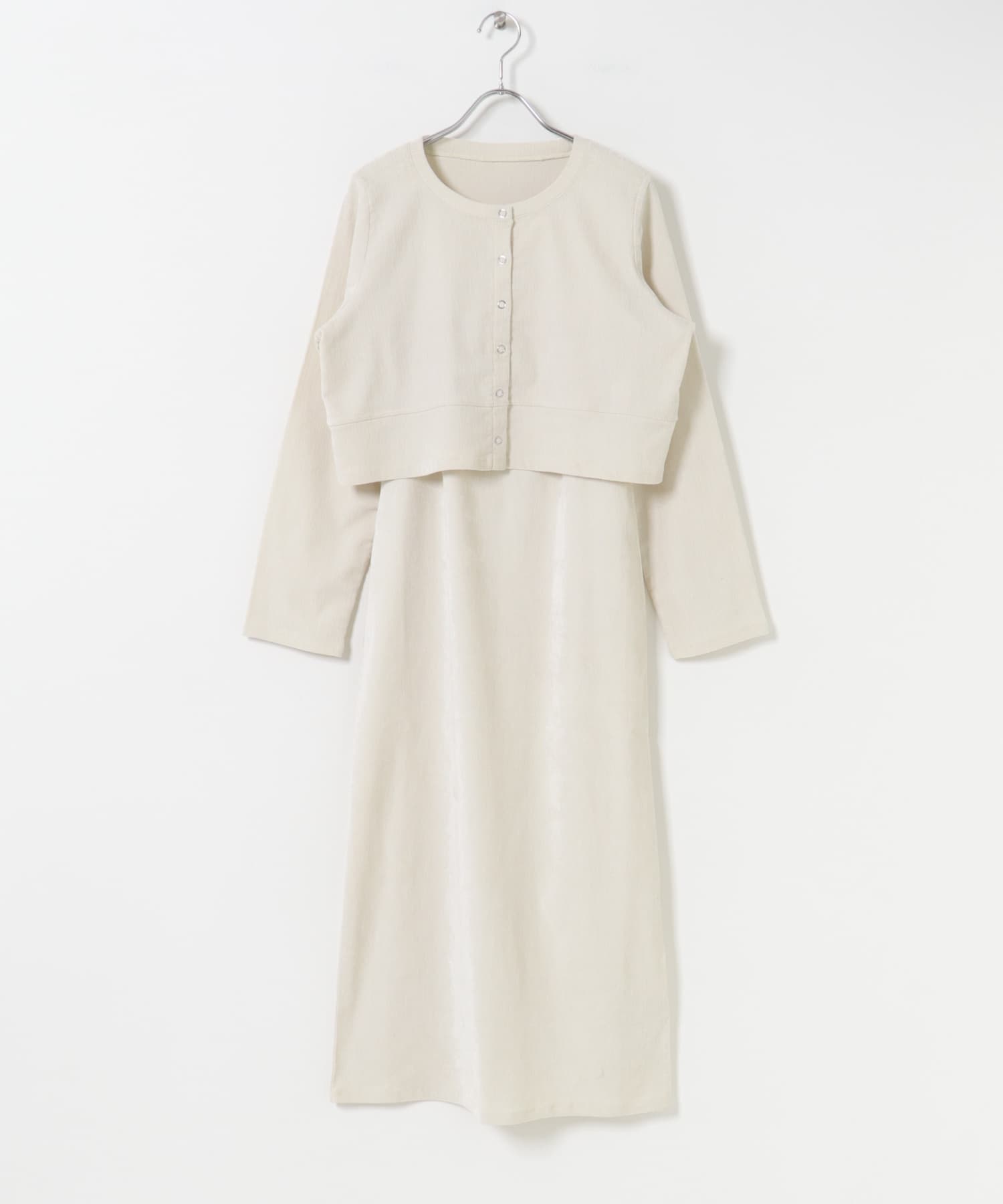 2Pベロアアンサンブルワンピース