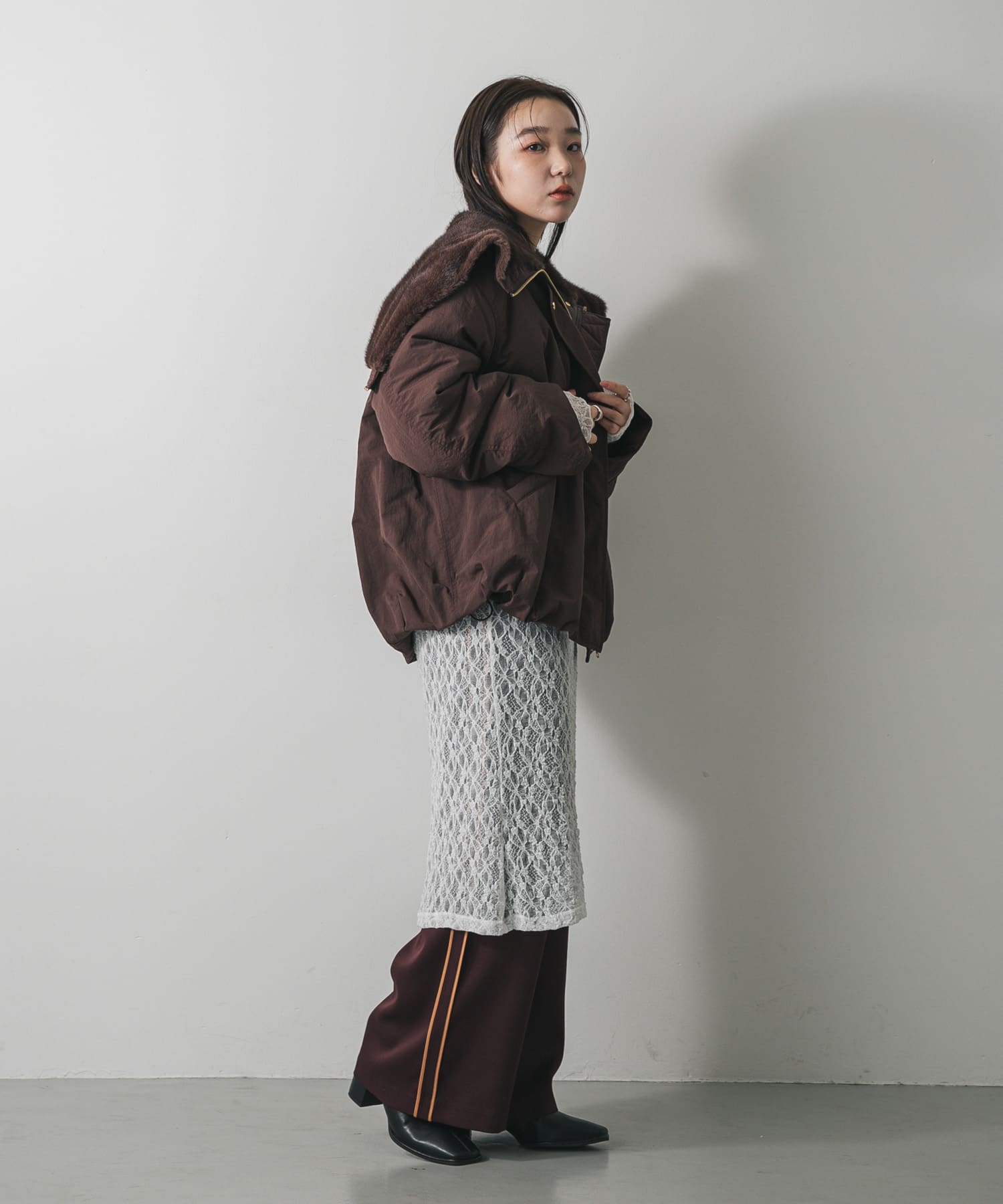 身長：158cm サイズ：one