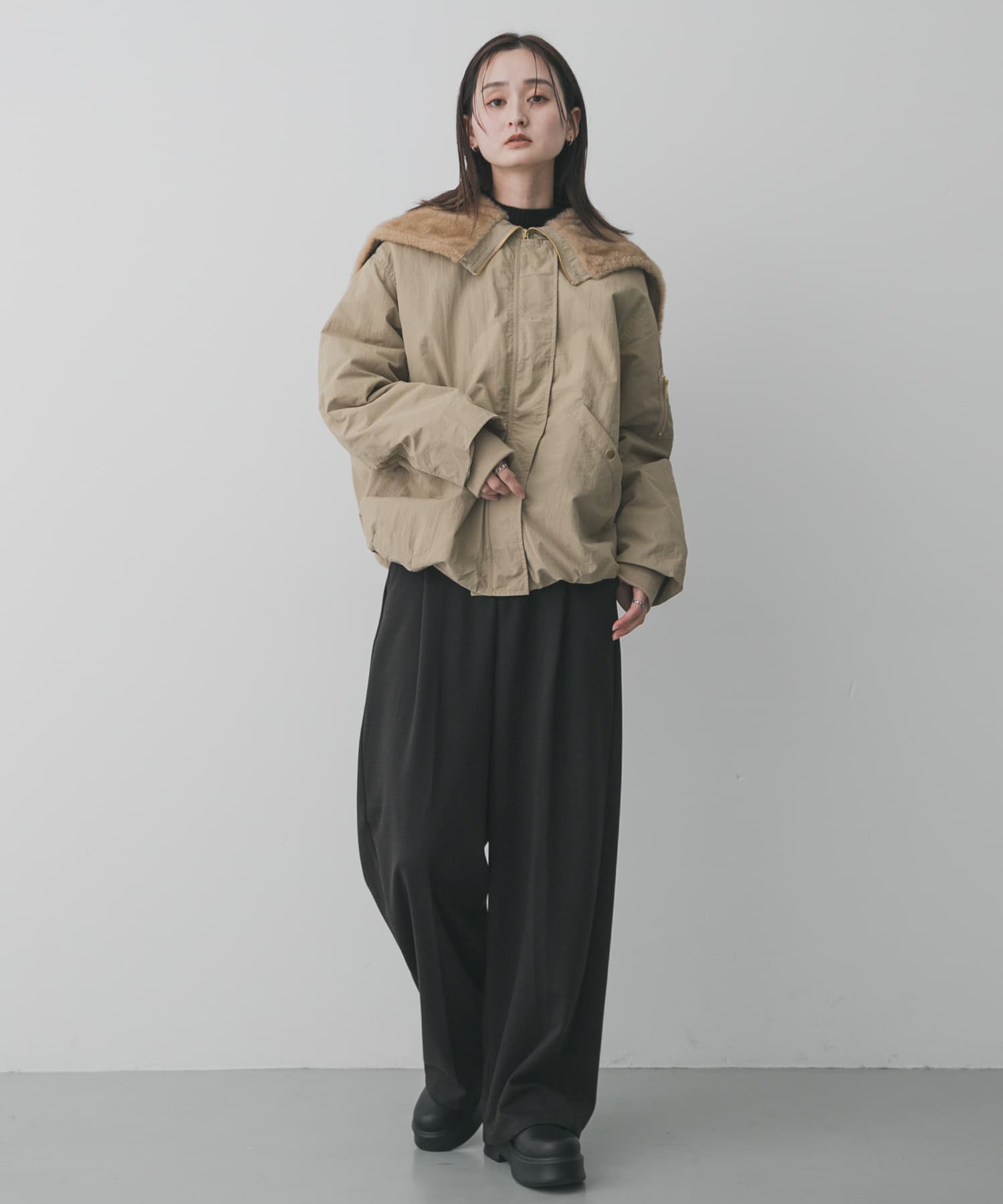 ファーエリバルーンブルゾン(One BROWN): アウター｜URBAN RESEARCH