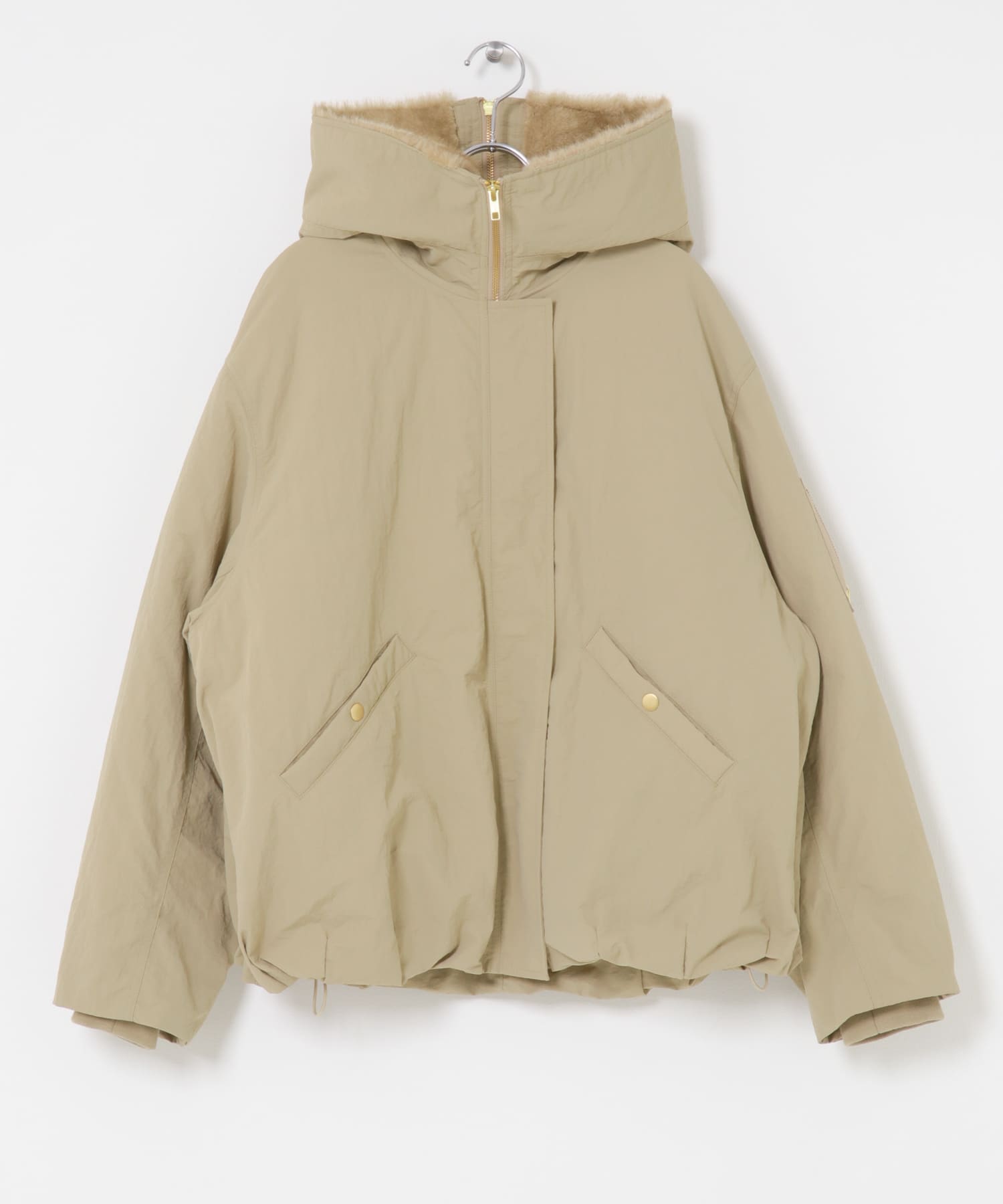 ファーエリバルーンブルゾン BEIGE One