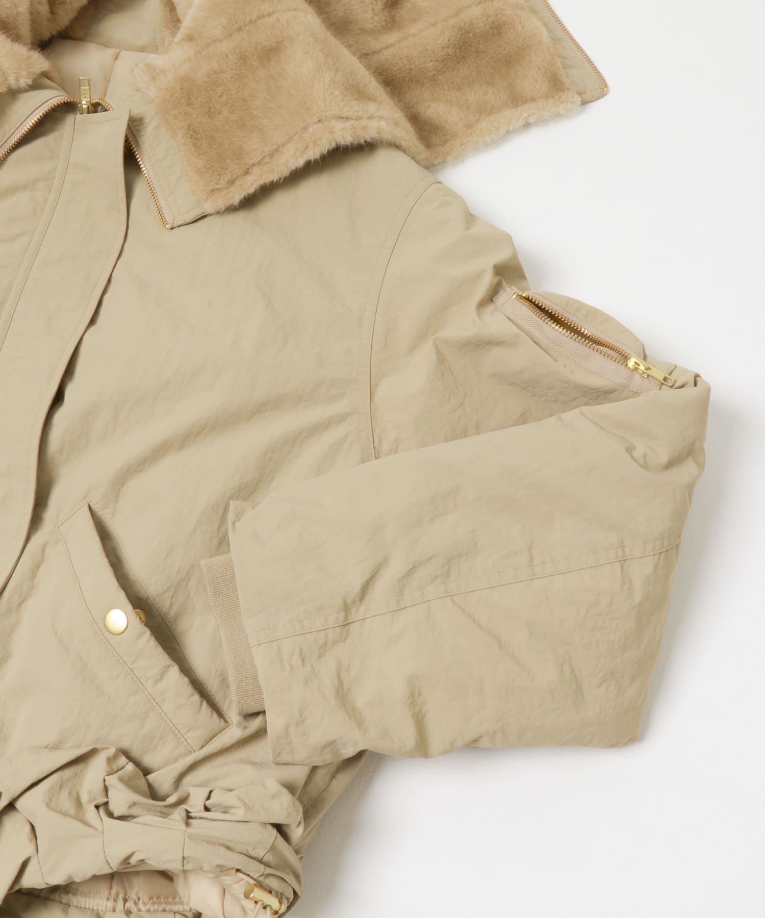 ファーエリバルーンブルゾン BEIGE One