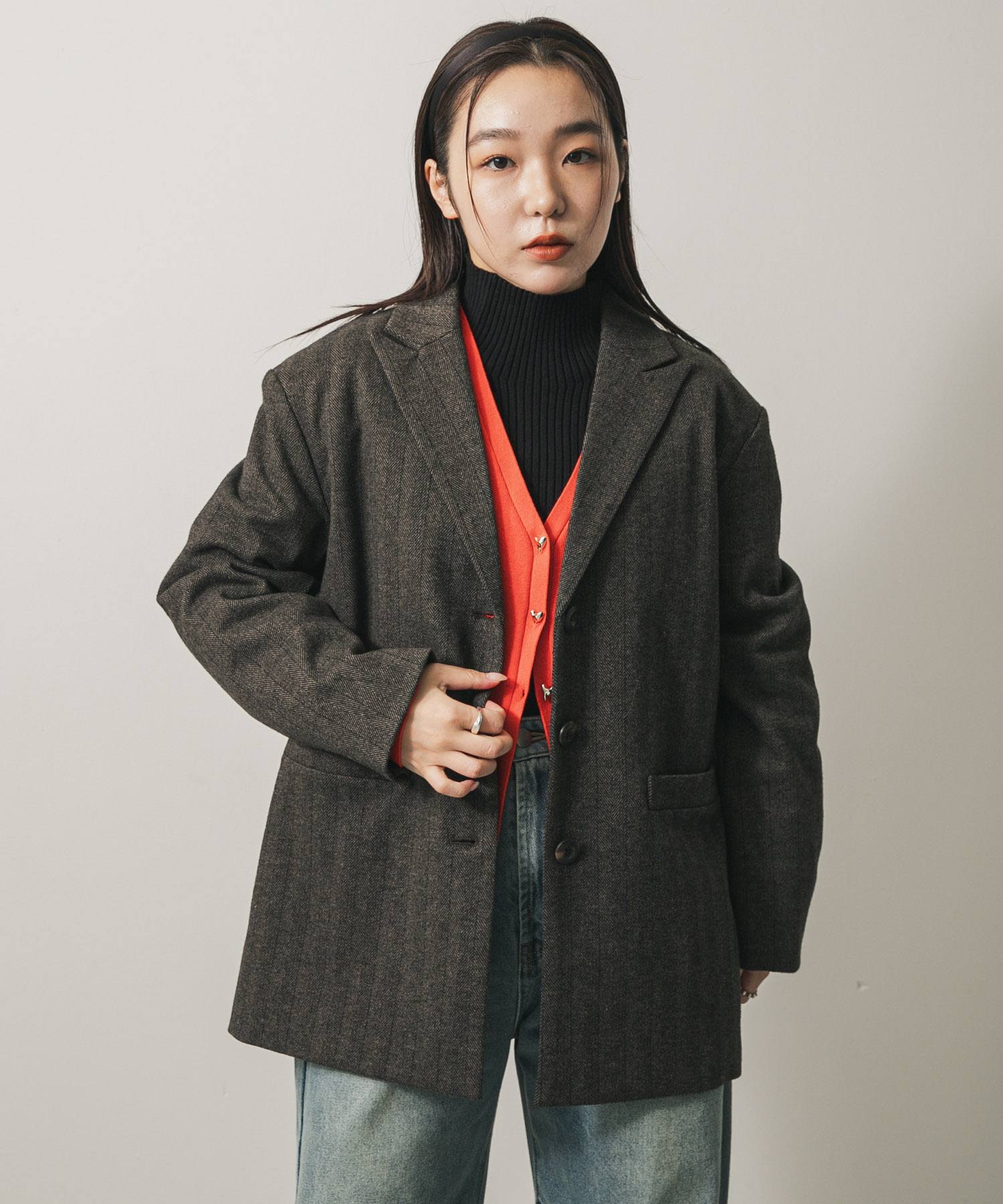 身長：158cm サイズ：one