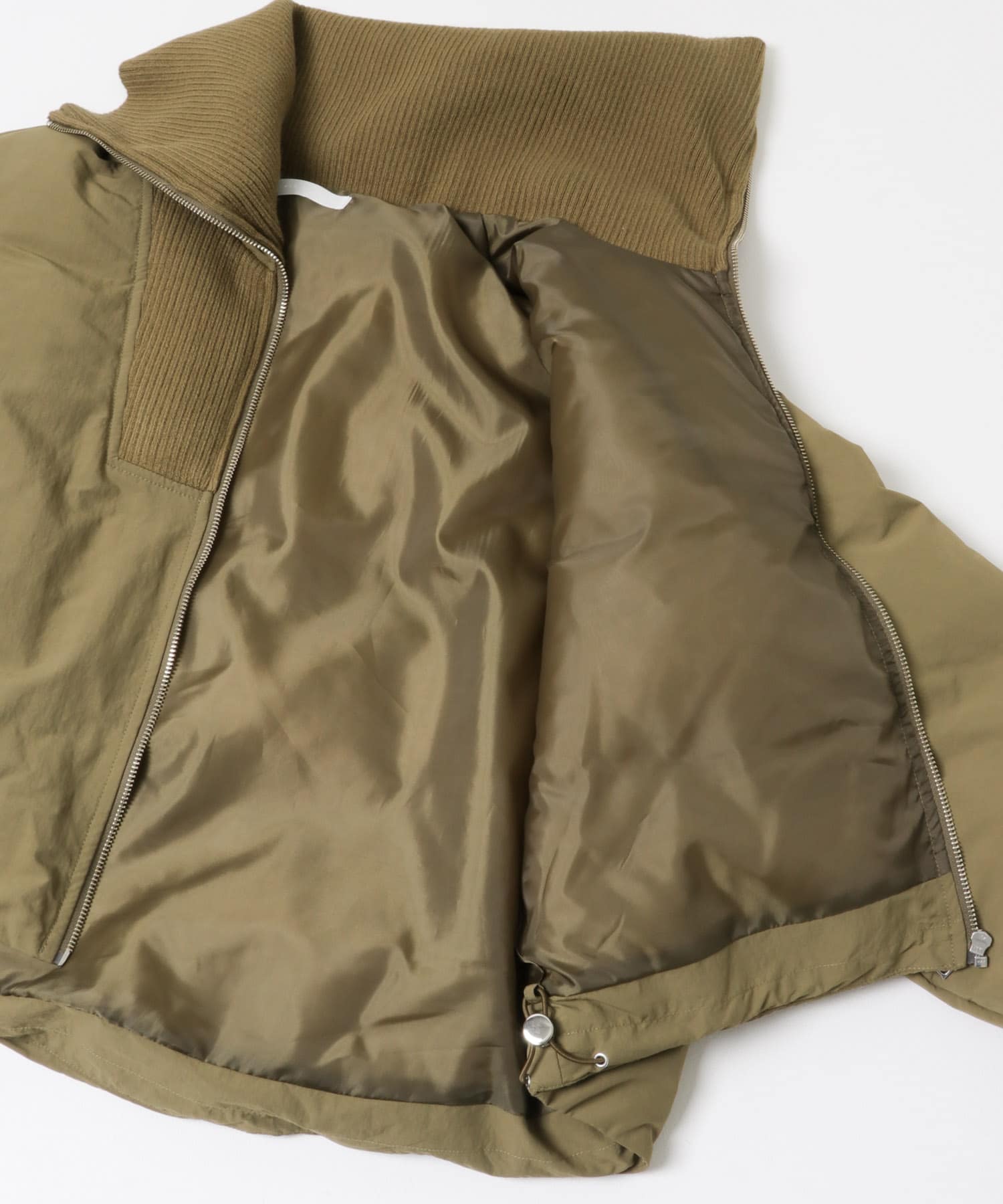 ビッグカラーショートパフジャケット KHAKI One