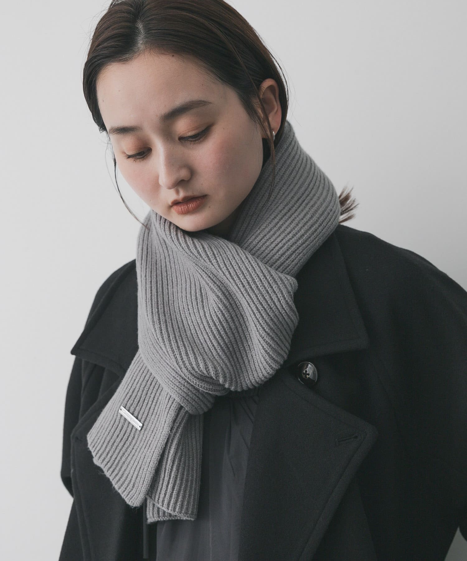 モチモチニットストール GRAY one