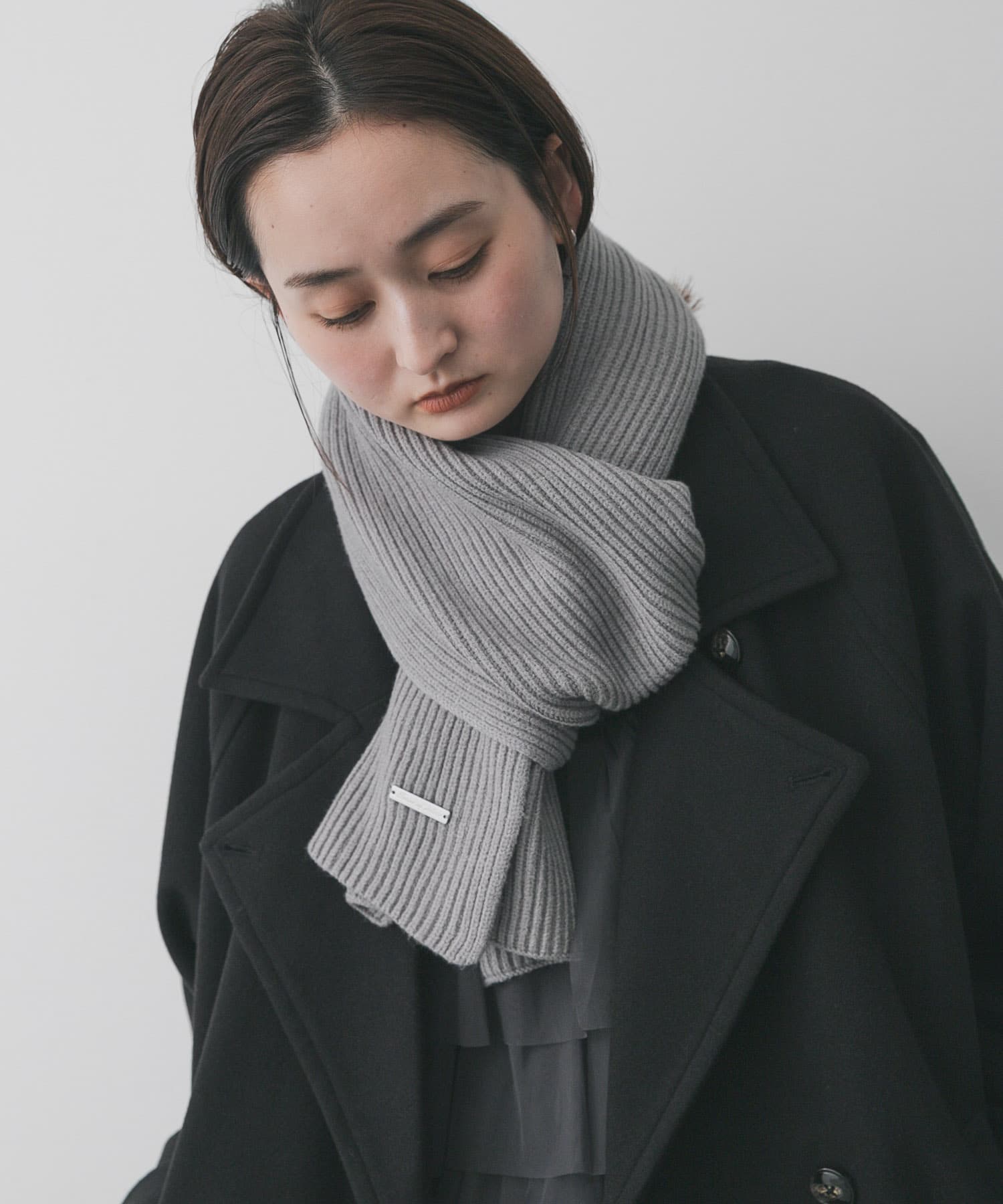 モチモチニットストール GRAY one