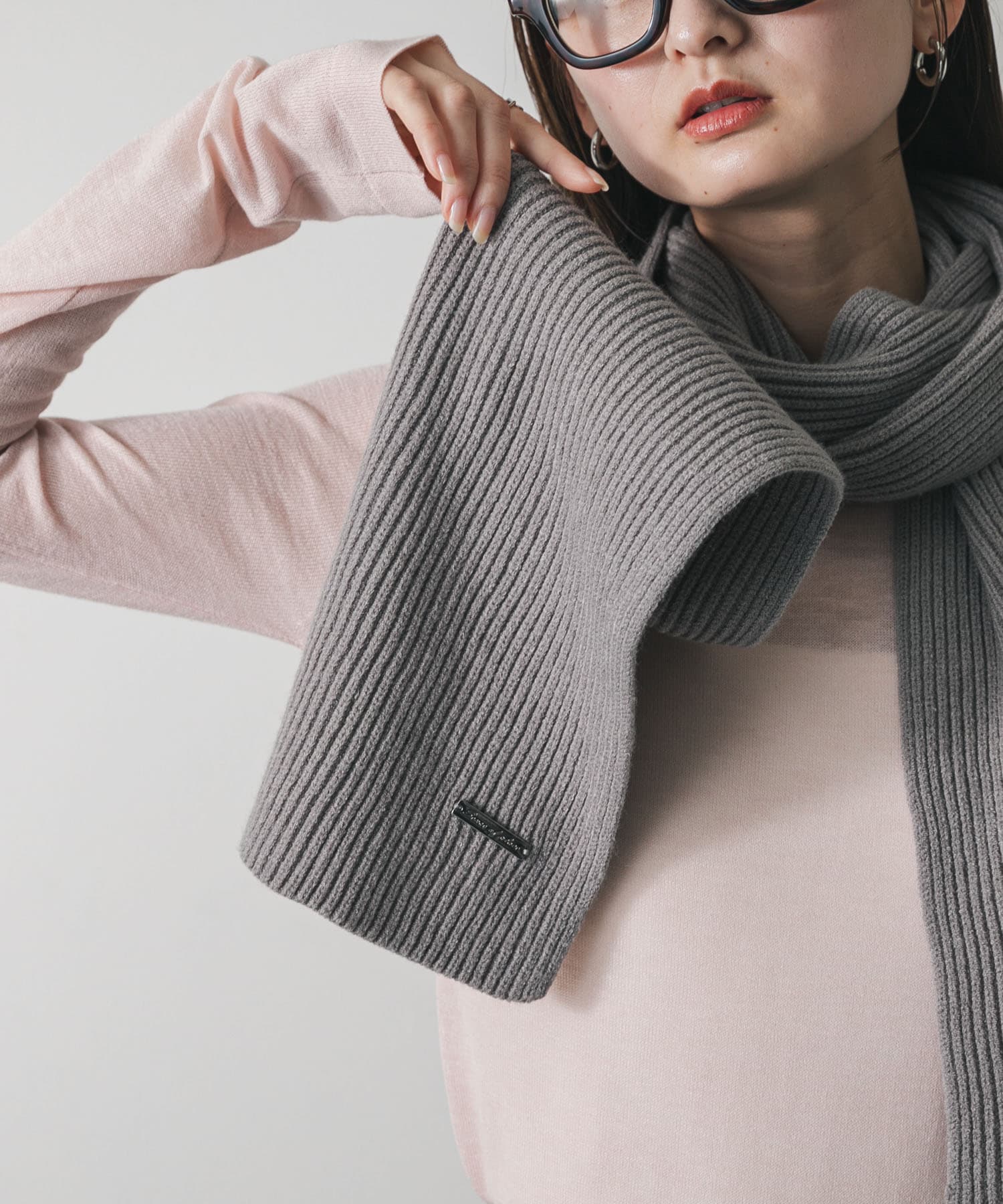 モチモチニットストール GRAY one