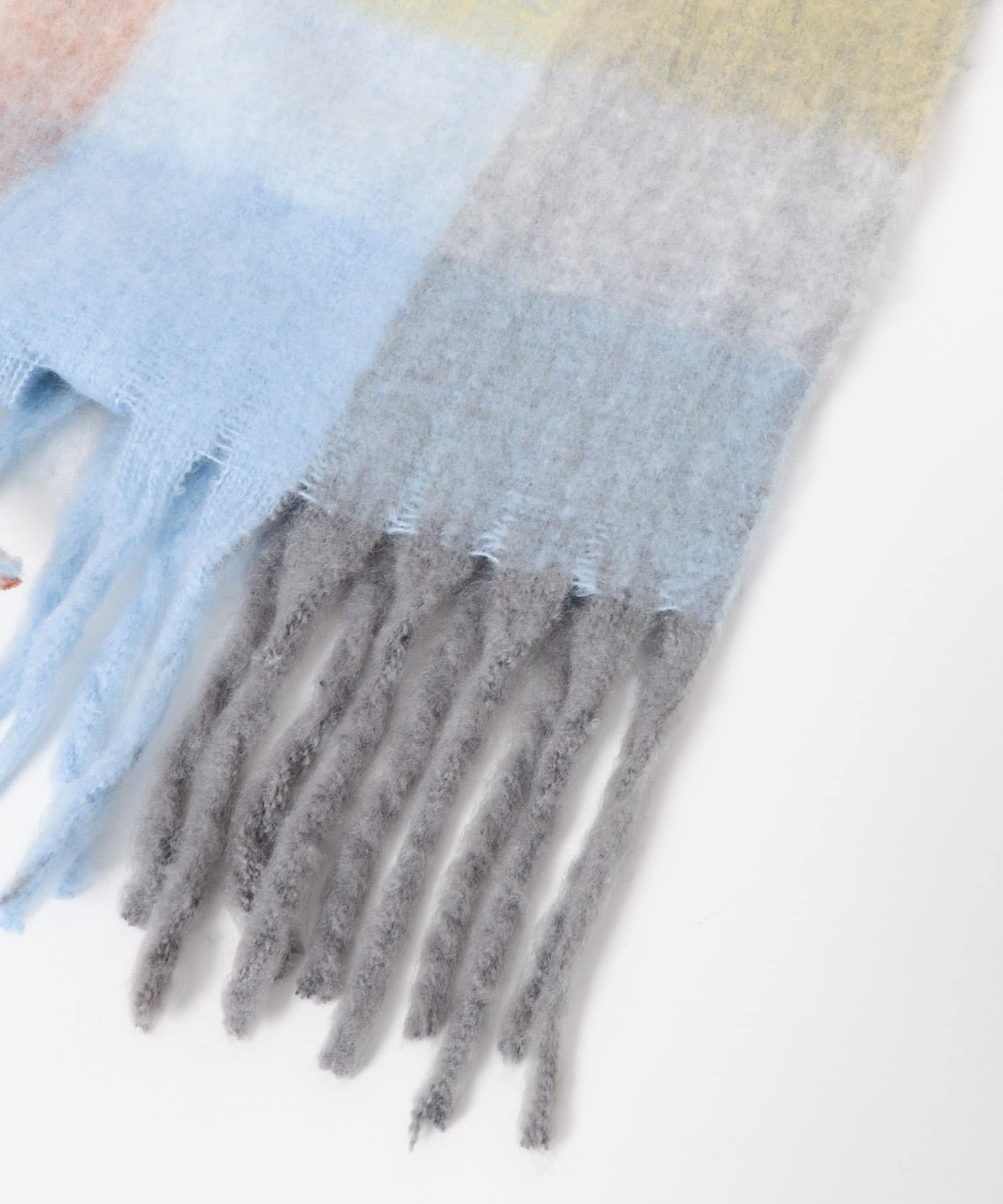 ボリュームチェックストール BLUE One