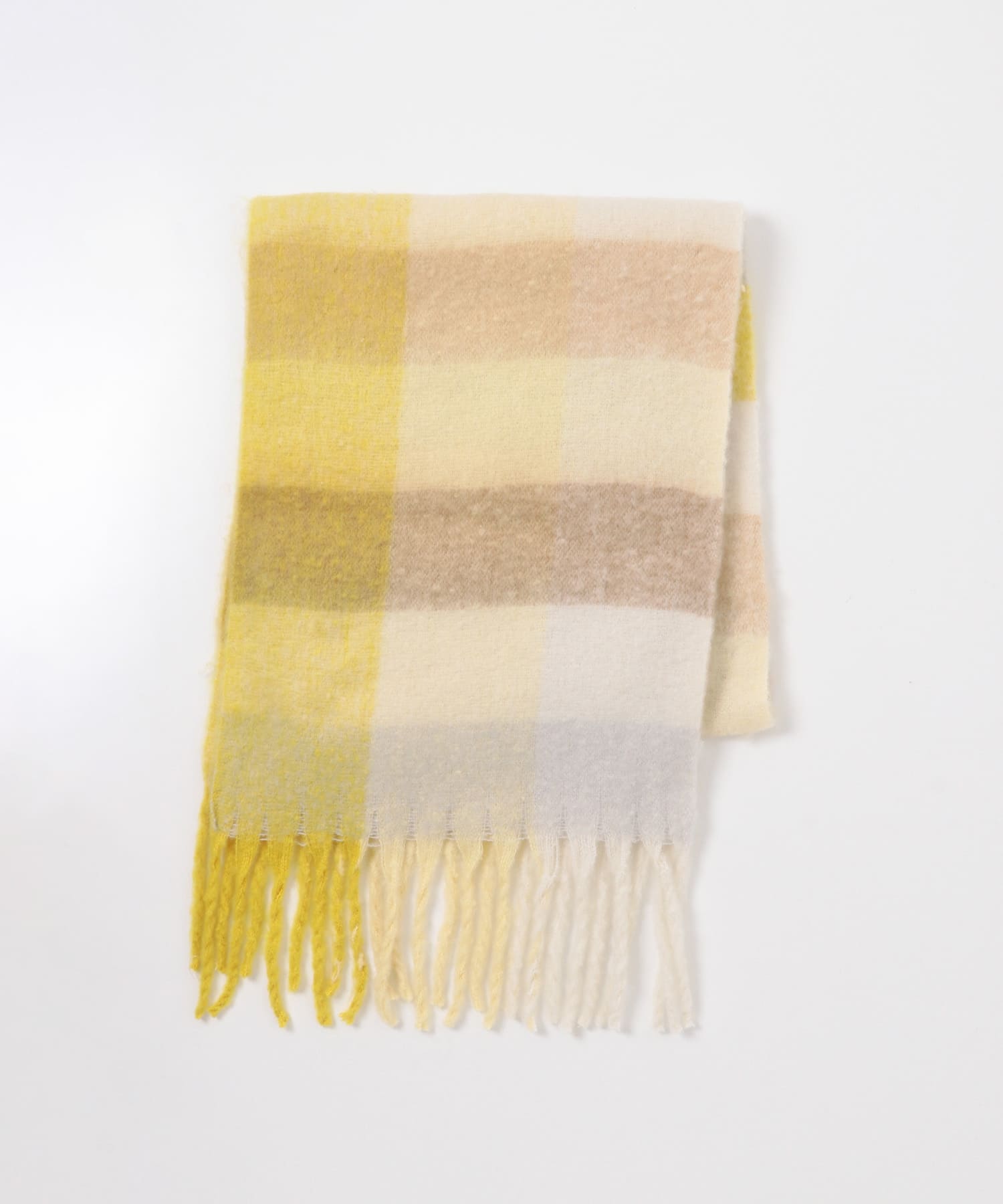 ボリュームチェックストール YELLOW One