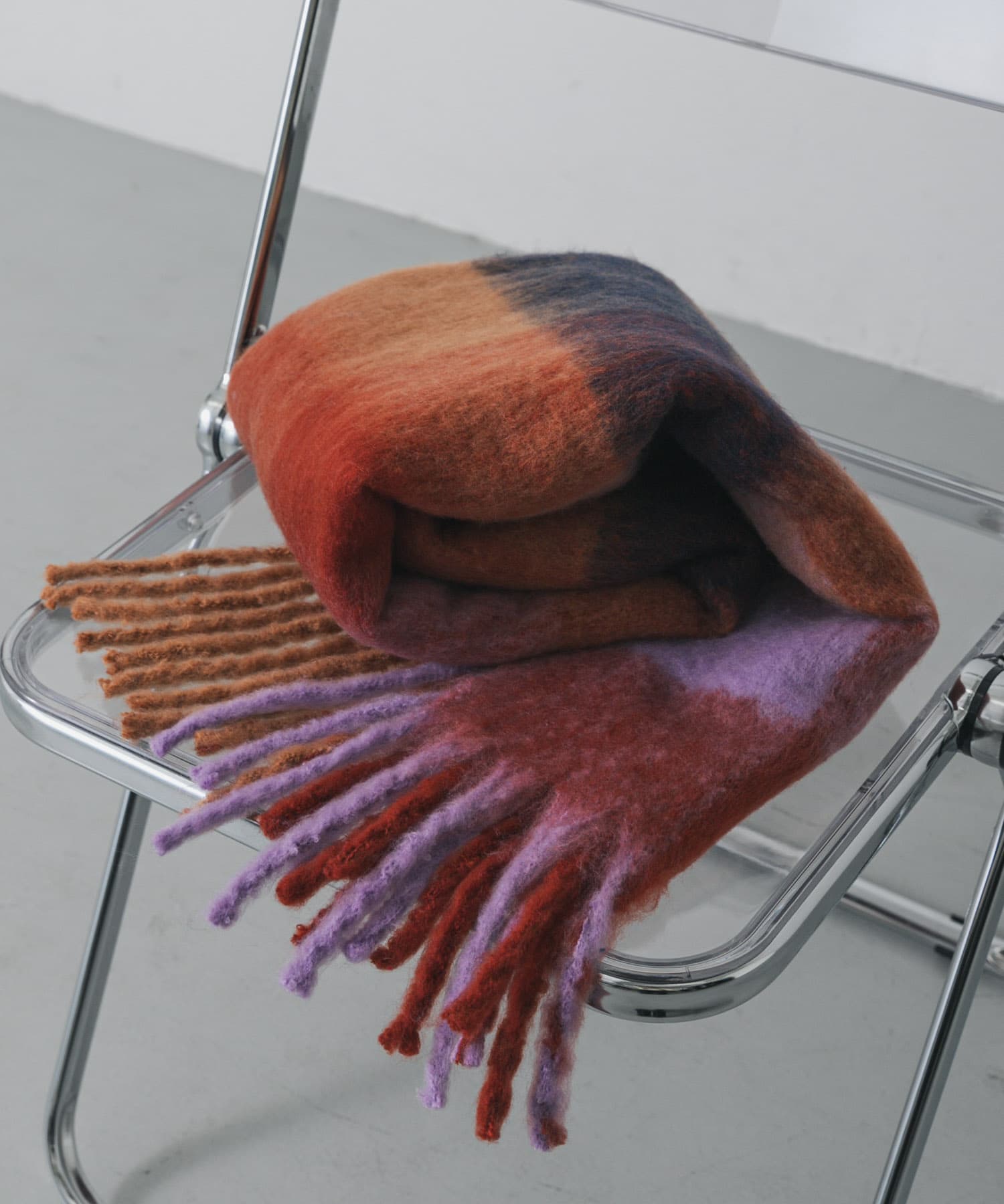 ボリュームチェックストール ORANGE One