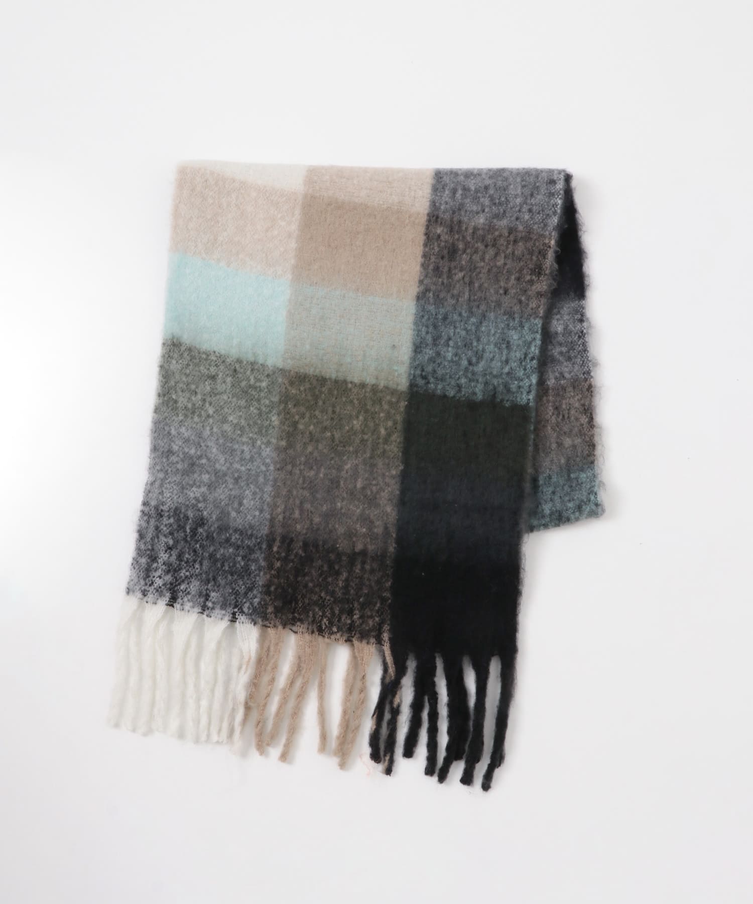 ボリュームチェックストール GRAY One