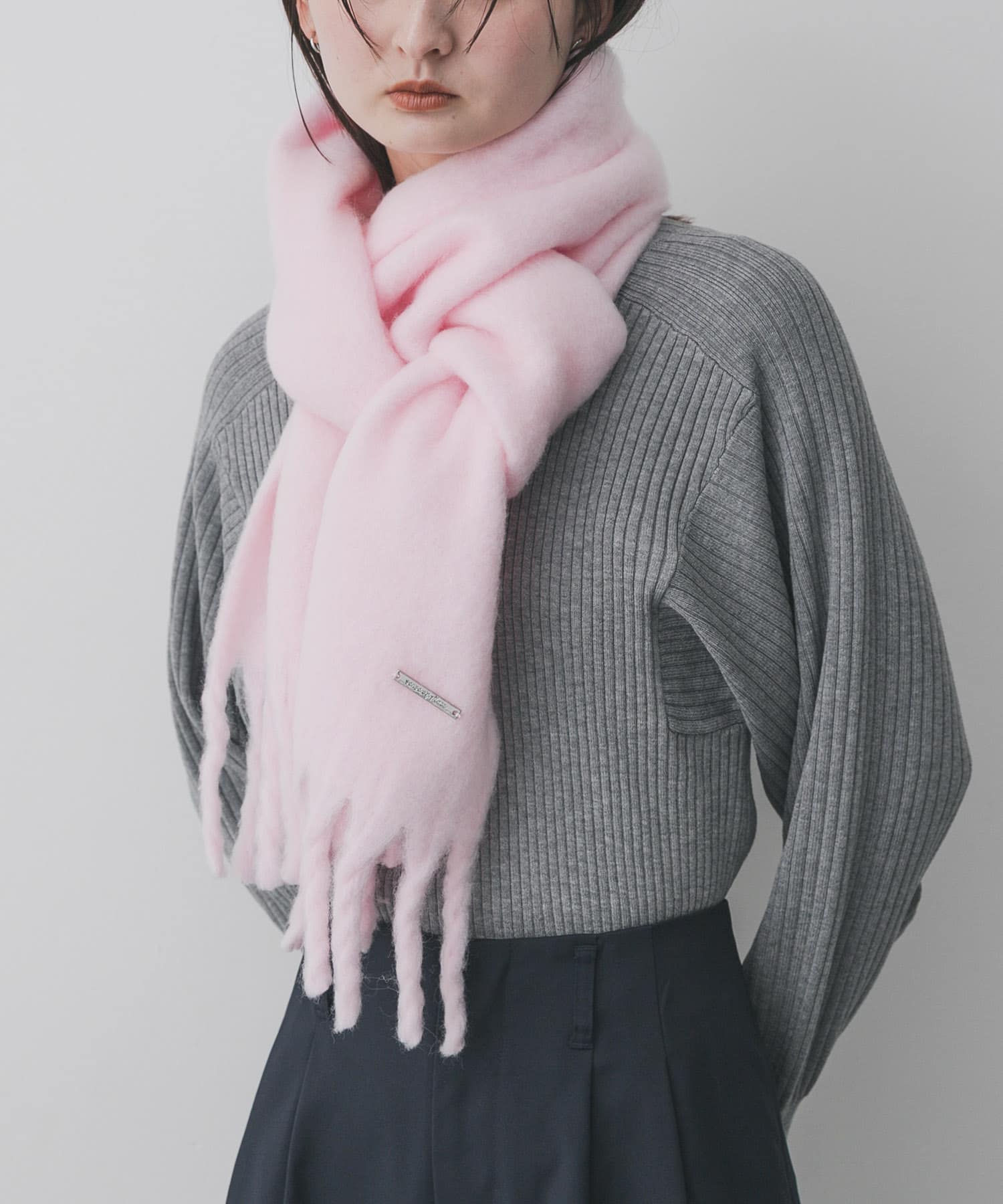 モヘアライクストール PINK one