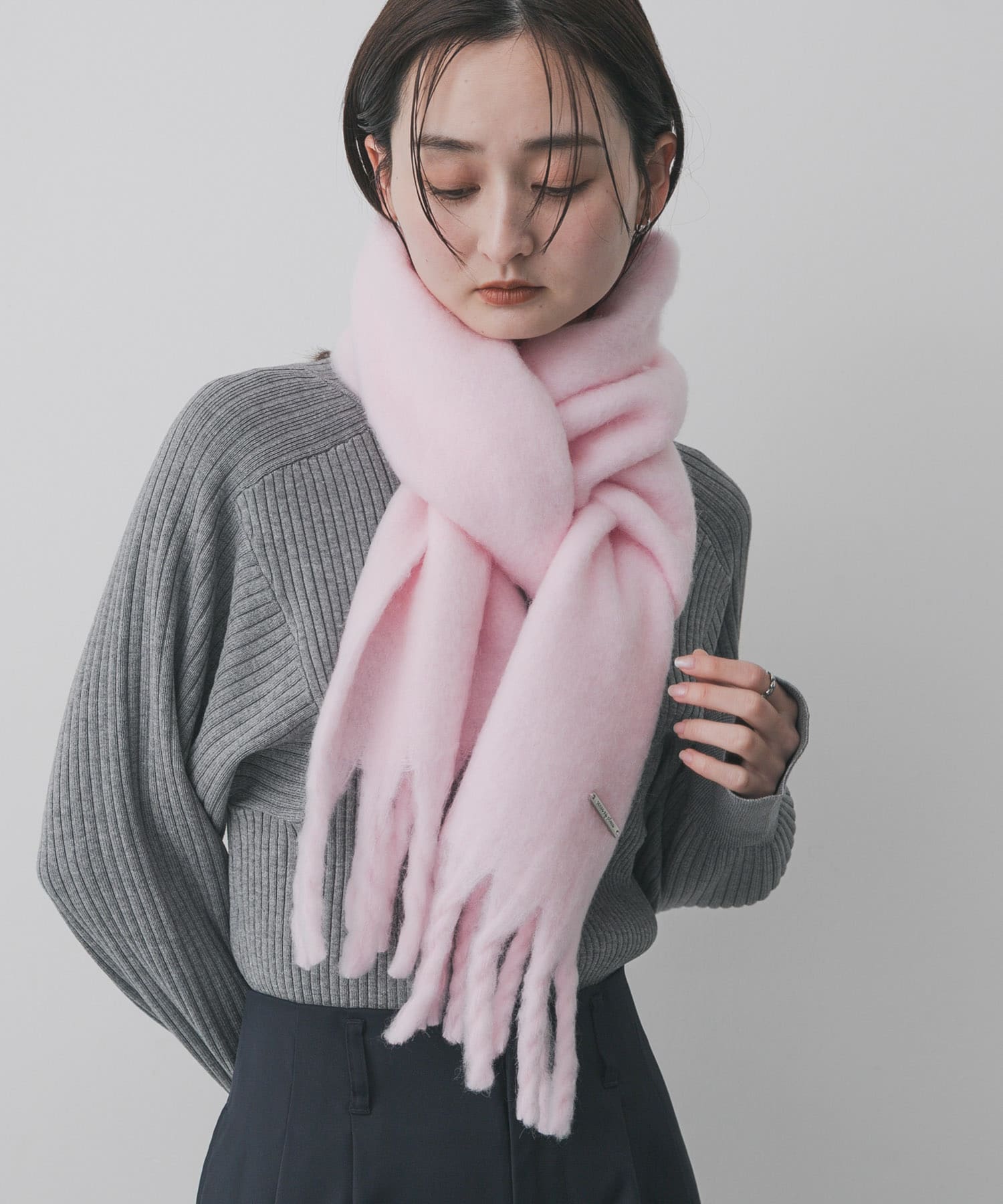 モヘアライクストール PINK one