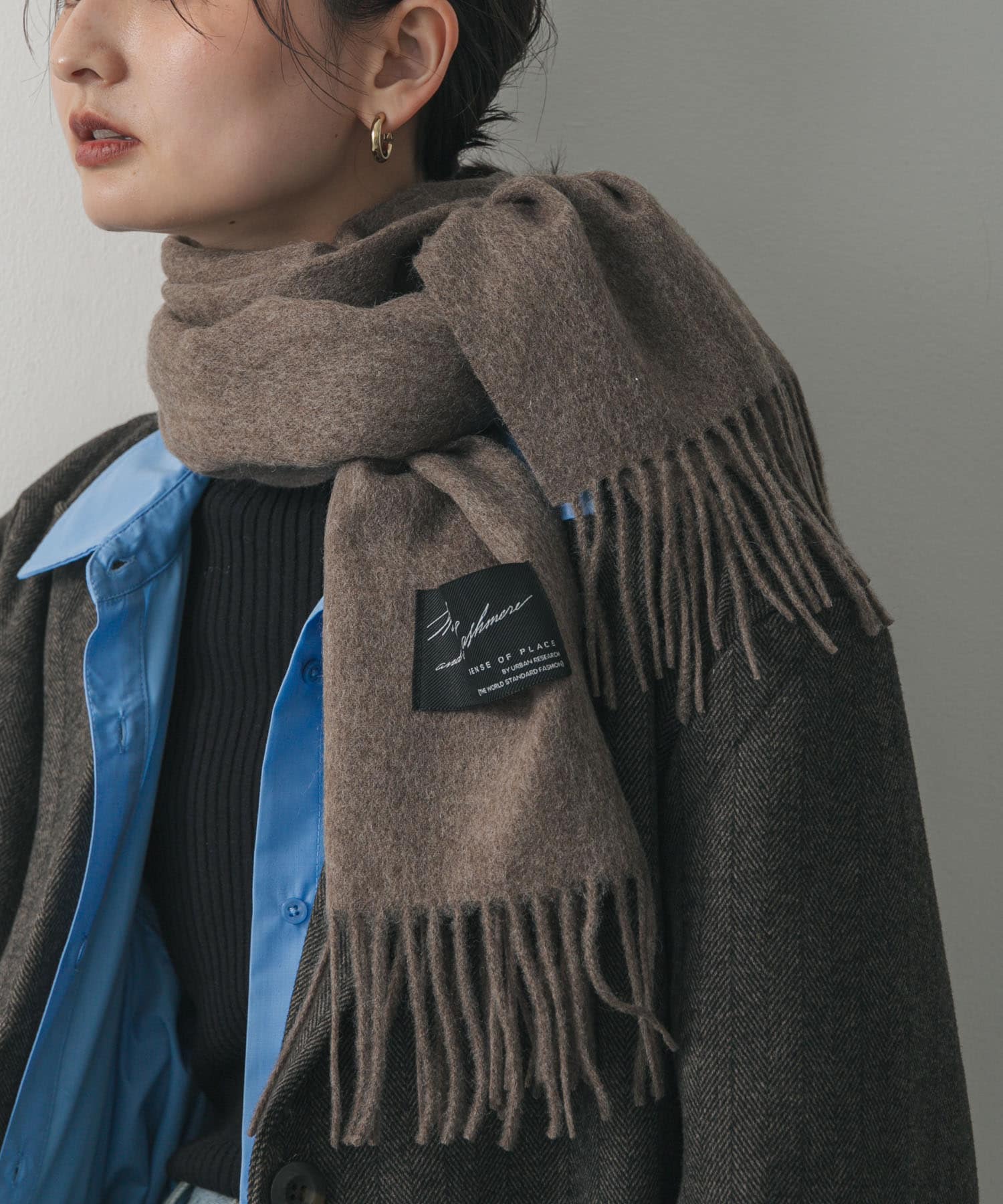 カシミヤミックスウールストール